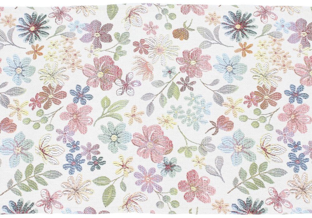 Home-trends24.de Tischläufer Blumen Gobelin Qualität Tischdecke Tischläufer Tischband