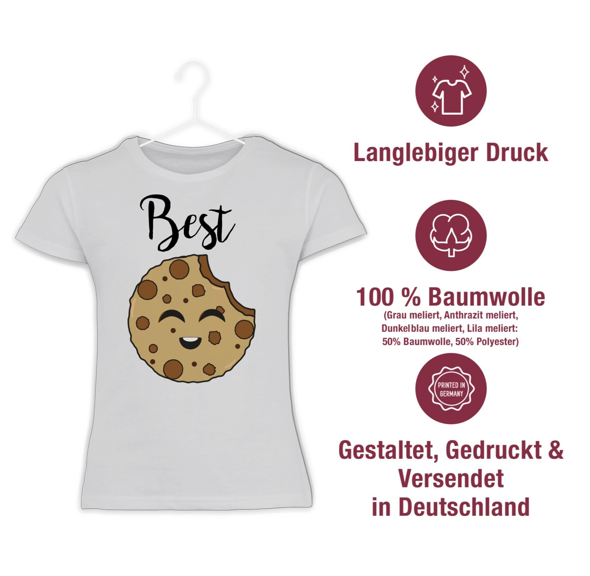 T-Shirt Cookies Friends Shirtracer 1 Familie - Best Partner-Look Weiß Best Kind