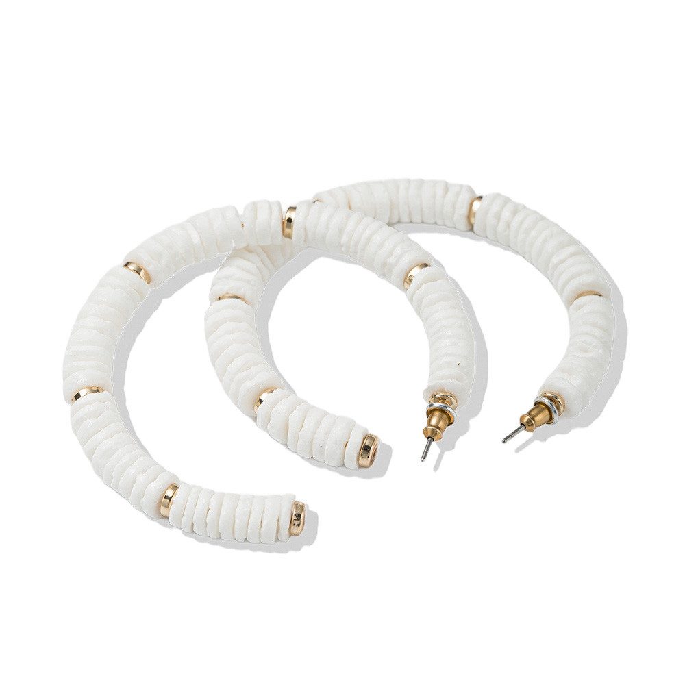 Firetti Paar Creolen Schmuck Geschenk Kupfer Ohrschmuck Ohrringe, Made in Germany - mit Muschelperle