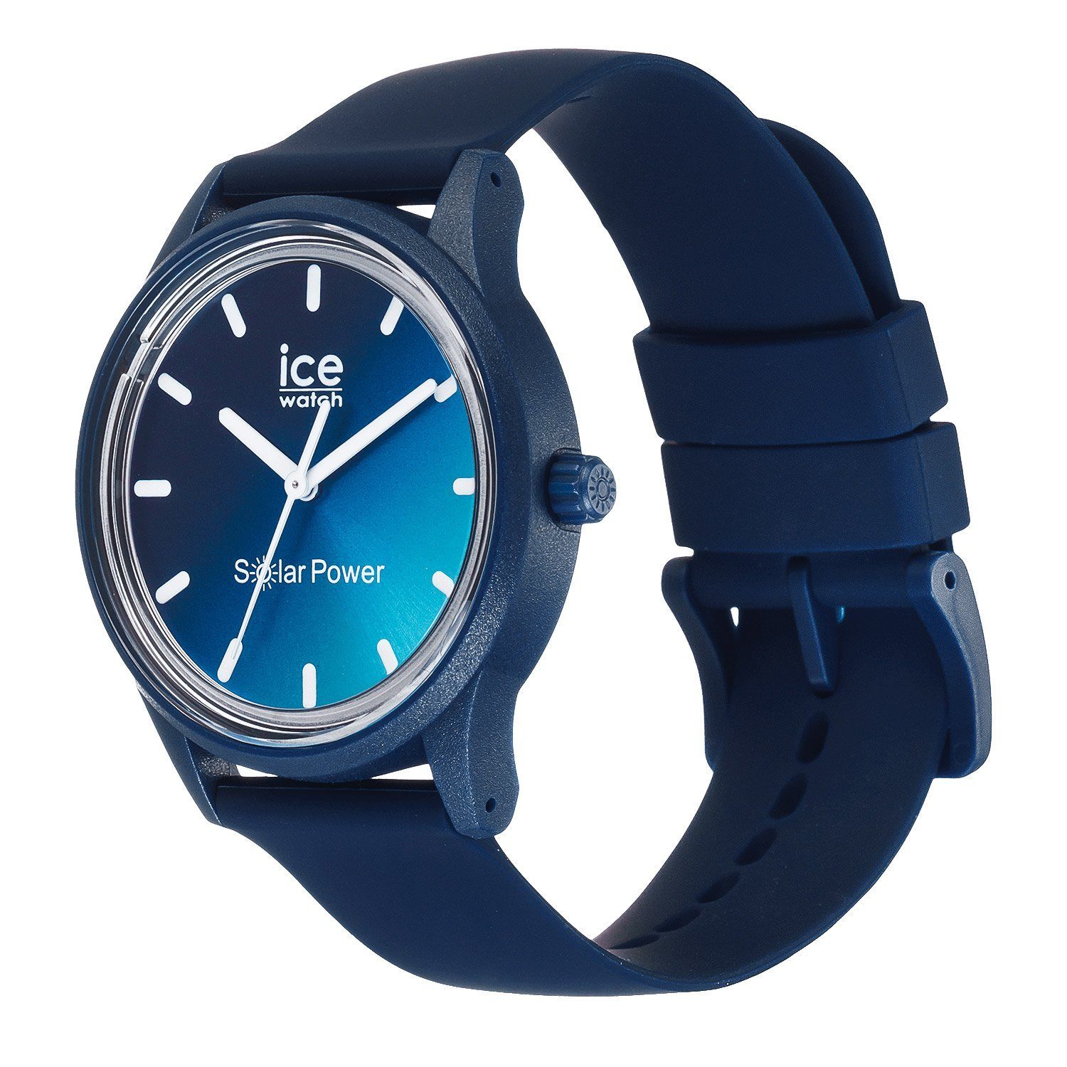 Damen Uhren ice-watch Solaruhr Armbanduhr ICE Solar Power M Blue Sunset