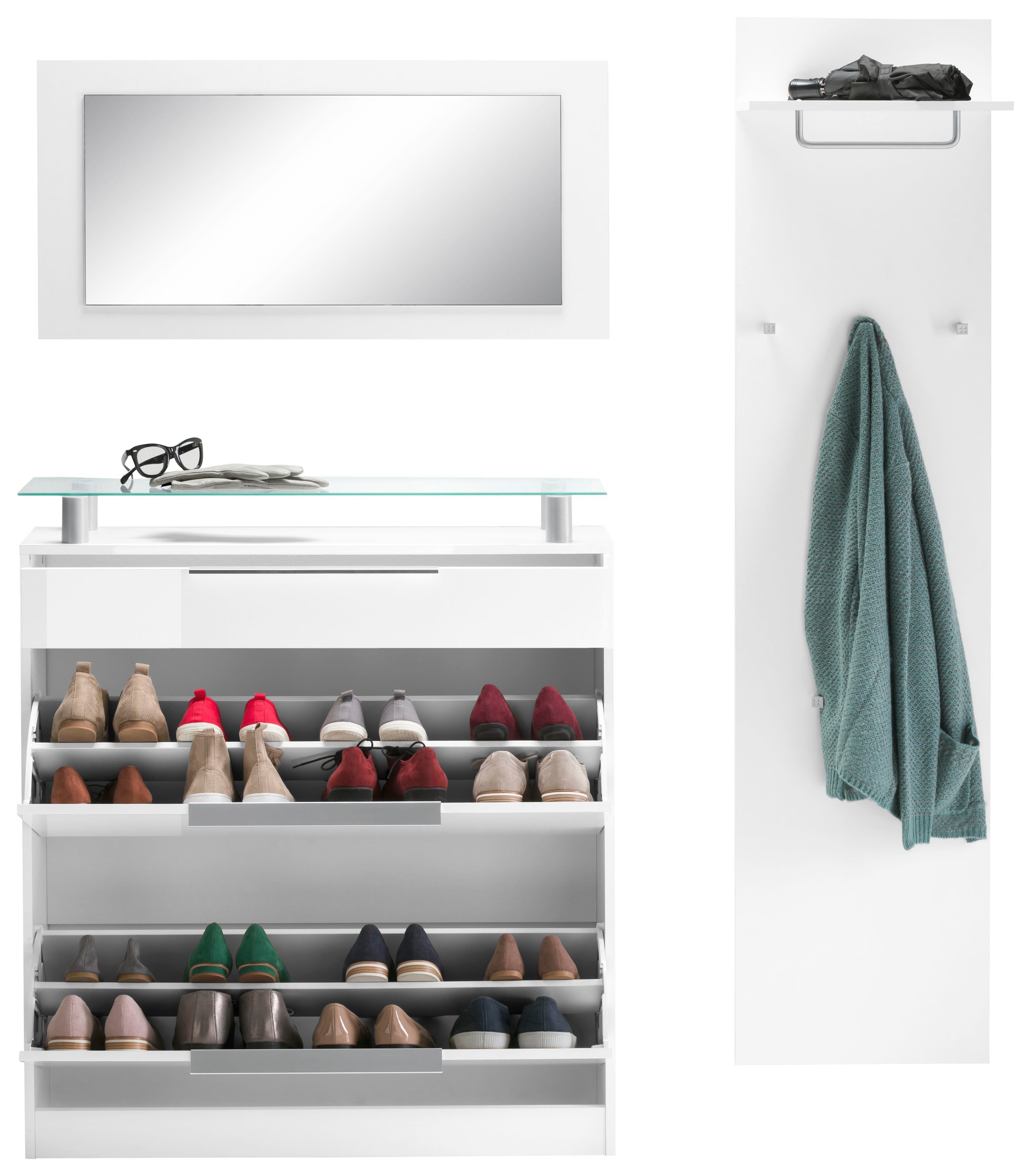 borchardt Möbel Garderoben-Set "Oliva", (3-tlg.), mit stehendem Schuhschran günstig online kaufen
