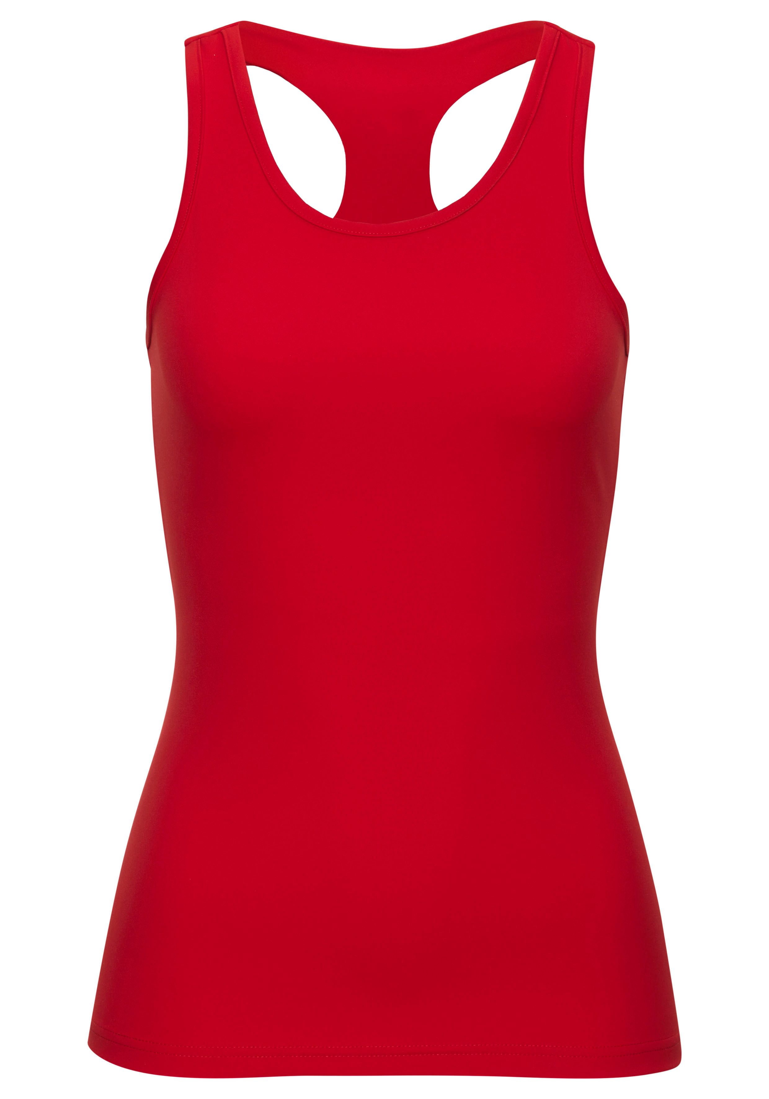 LASCANA ACTIVE Sporttop mit Racerback und Logo-Badge