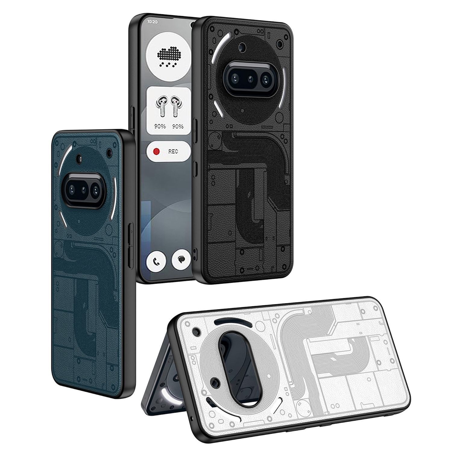 Wigento Handyhülle Für Nothing Phone 3a GKK Skin Feel Kunstleder / TPU Schutz Hülle Grün, Skin Feel Kunstleder Hülle