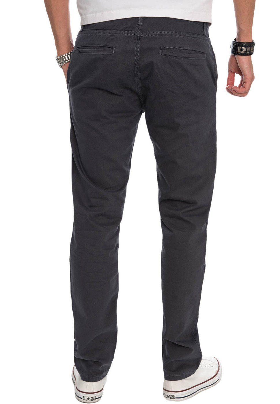 Alessandro Salvarini Chinohose Herren Regular Fit – Baumwolle Stoffhose Bequeme Hose mit geradem Bein und klassischem Design – Bild 4 von 4