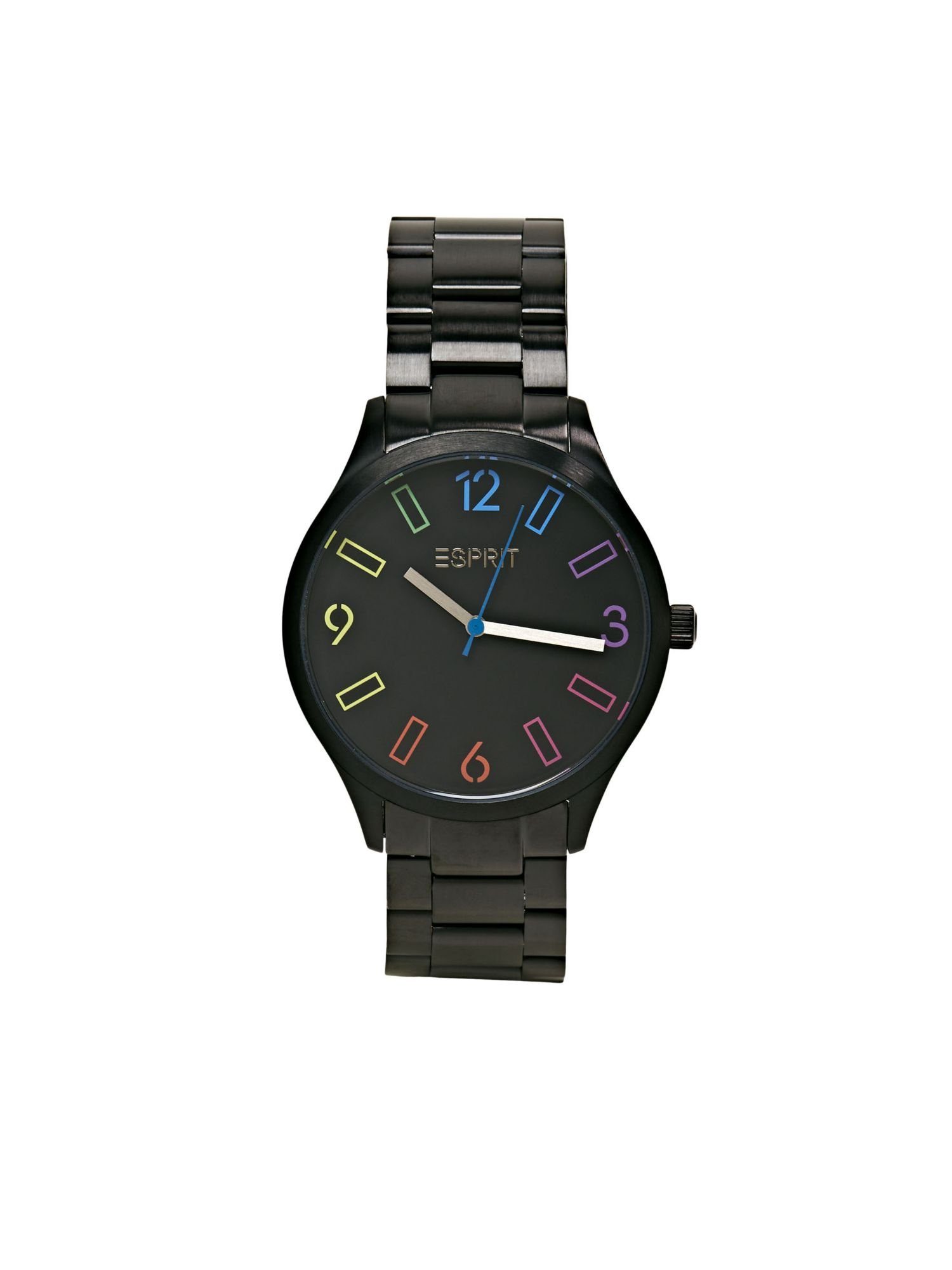 mit Quarzuhr Esprit mehrfarbigem Edelstahl-Armbanduhr Ziffernblatt