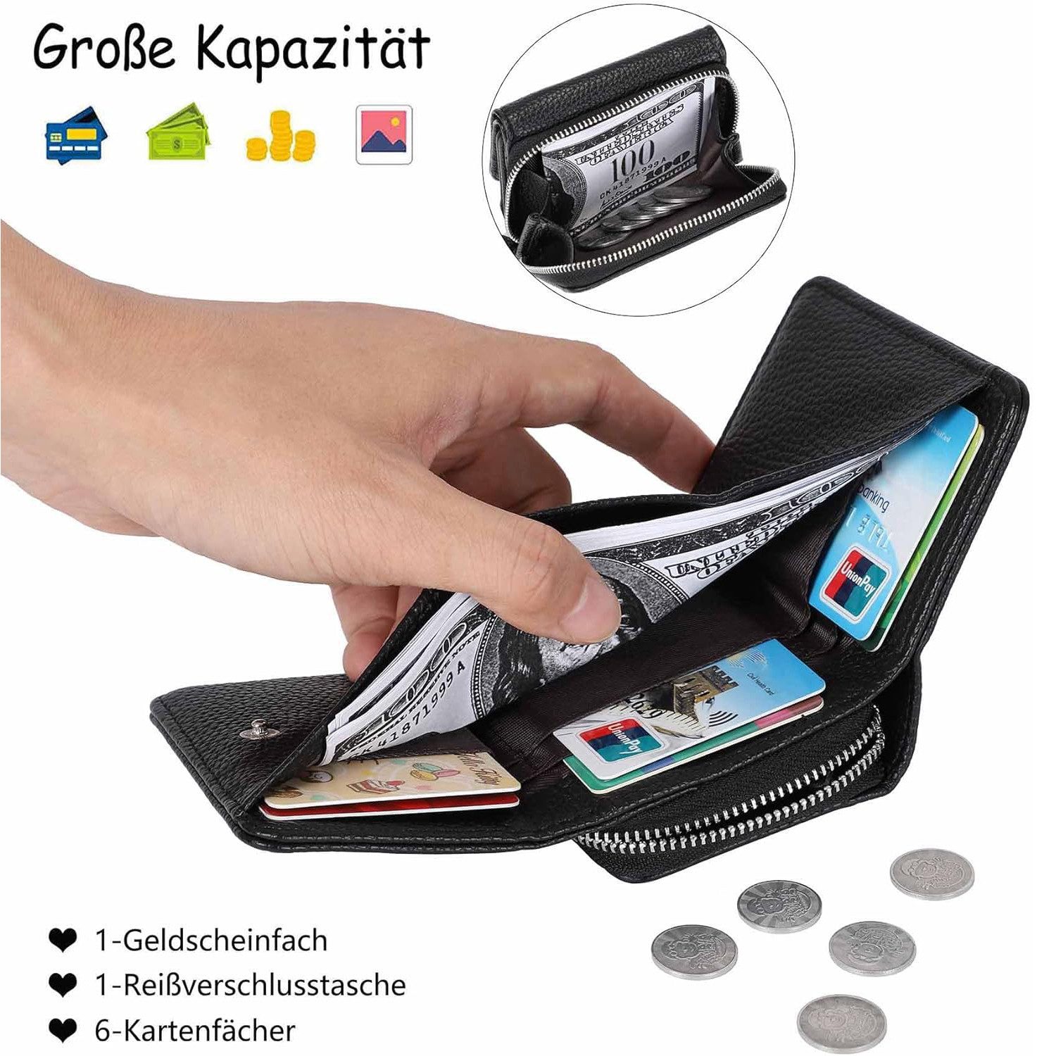 OKWISH Geldbörse Damen Geldbeutel Geld Beutel günstig online kaufen