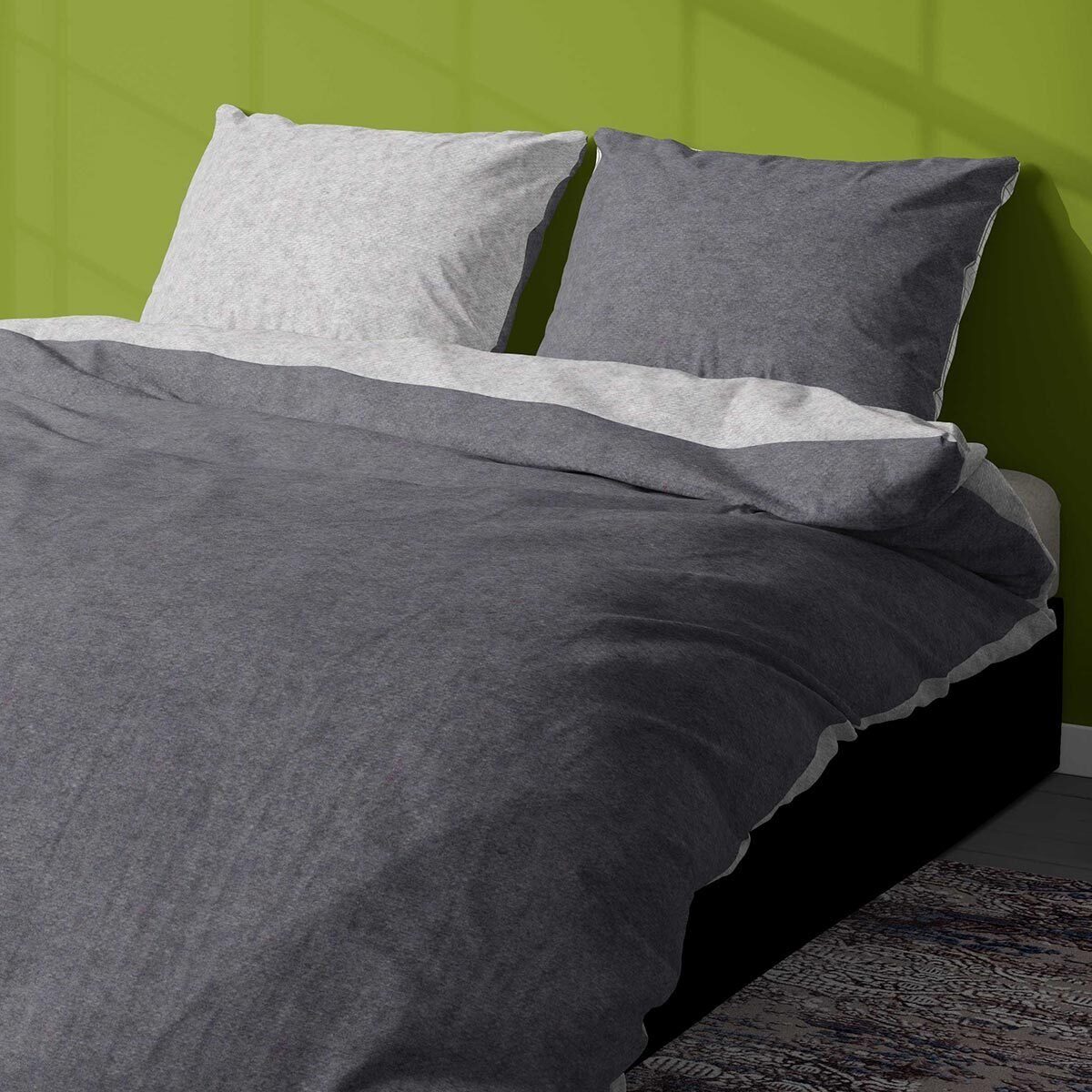 TRAUMSCHLAF Bettwäsche Melangebiber, Biber, 2 teilig, moderner Wende-Look f günstig online kaufen