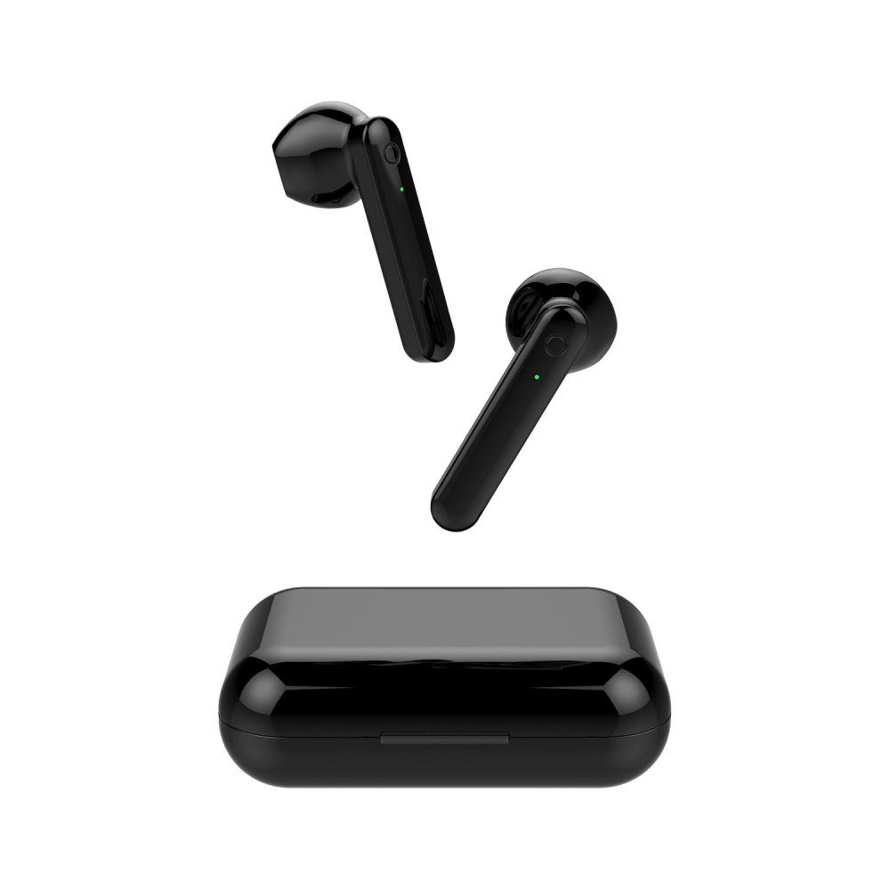 Case Wireless aufladbarem Schwarz In-Ear Headset Kopfhörer mit Forever wireless In-Ear In-Ear-Kopfhörer