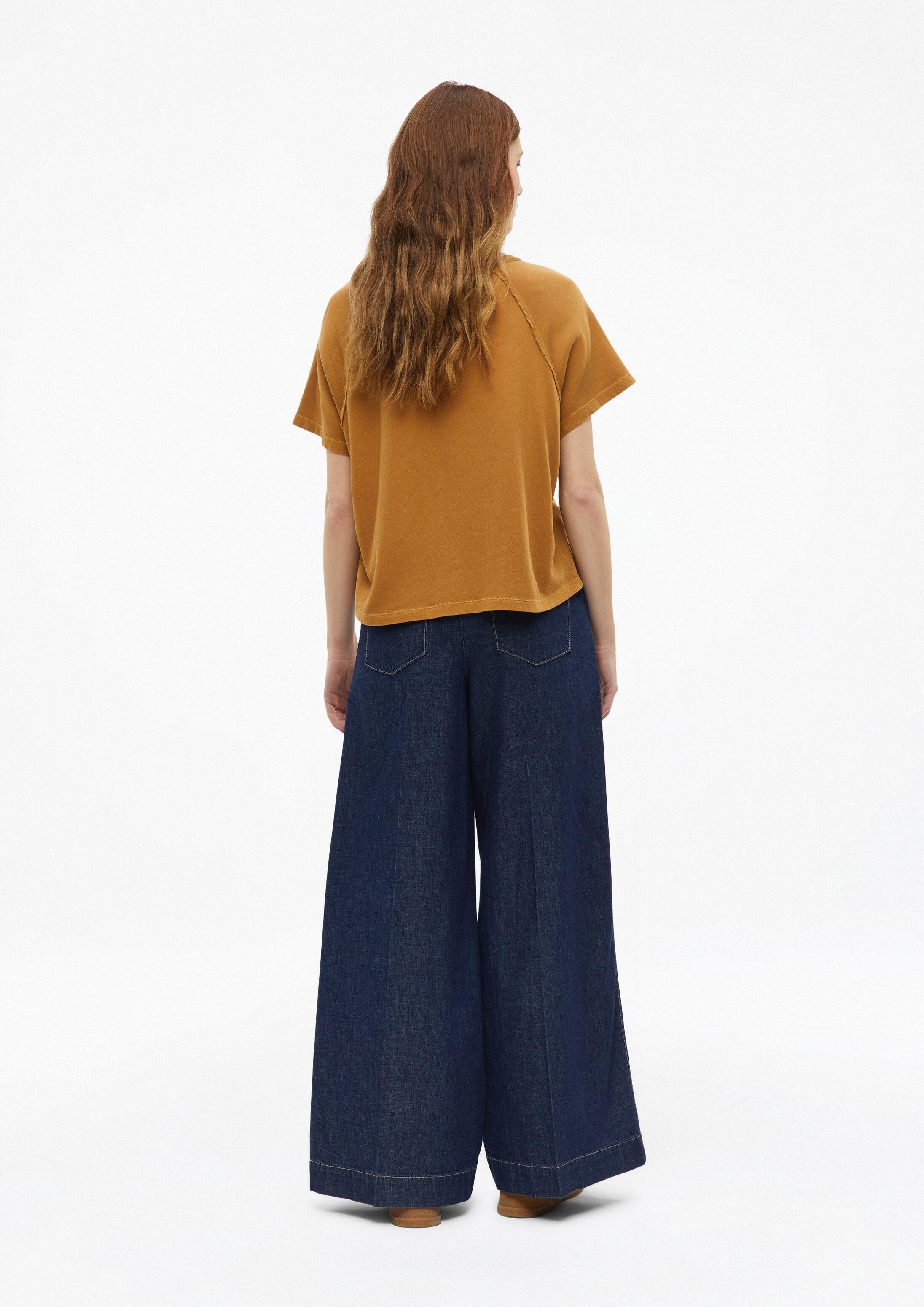 s.Oliver Kurzarmshirt T-Shirt T-Shirt mit Garment Dye und offenen Kanten