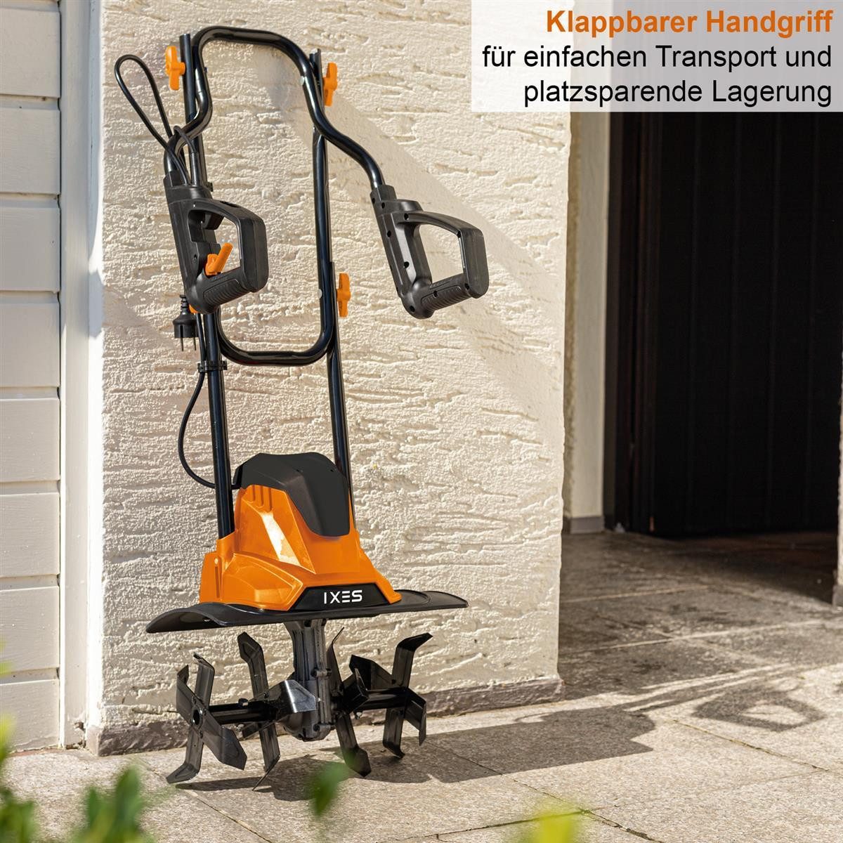 Scheppach Elektromotorhacke IXES Elektro-Motorhacke Gartenfräse IX-EH38, 360mm Arbeitsbreite, 36 cm Schnittbreite, Zusammenklappbar für einfachen Transport und  – Bild 5 von 5