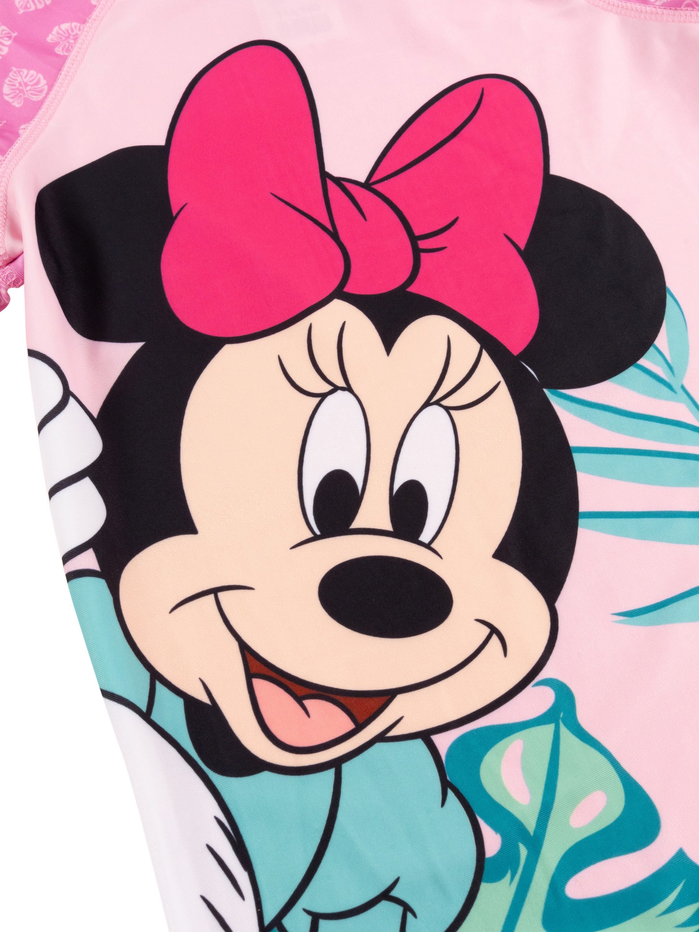 United Labels® Badeanzug Minnie Mouse Schwimmset UV-Schutz 30 Badeanzug langarm Shirt Hose