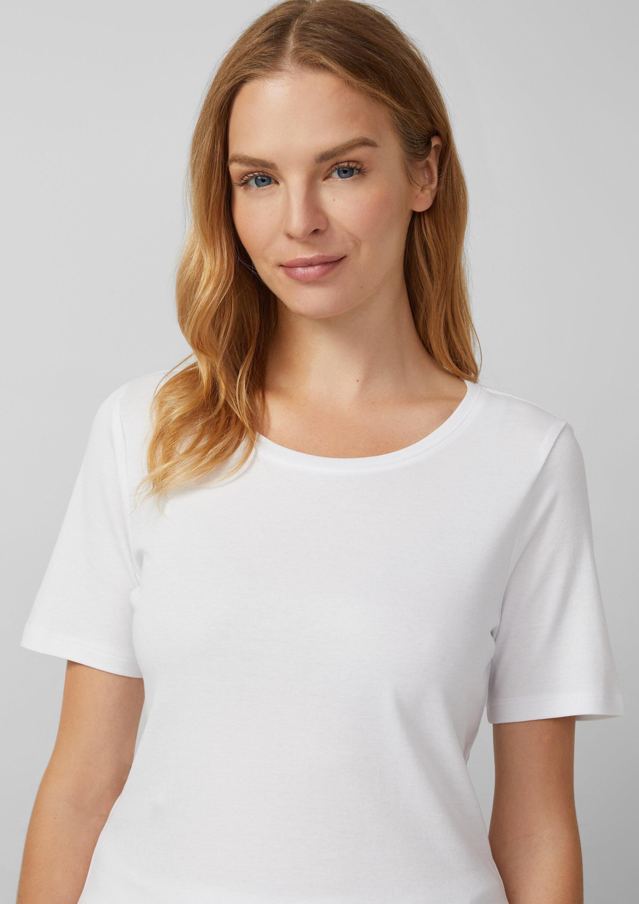 s.Oliver Kurzarmshirt T-Shirt T-Shirt aus Interlockjersey im 2er-Pack