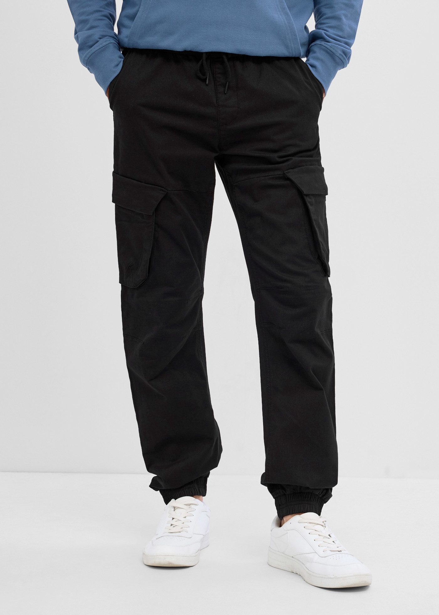 bonprix Cargohose mit Komfort-Bund, in Schlupfform, aus Baumwolle und Elasthan