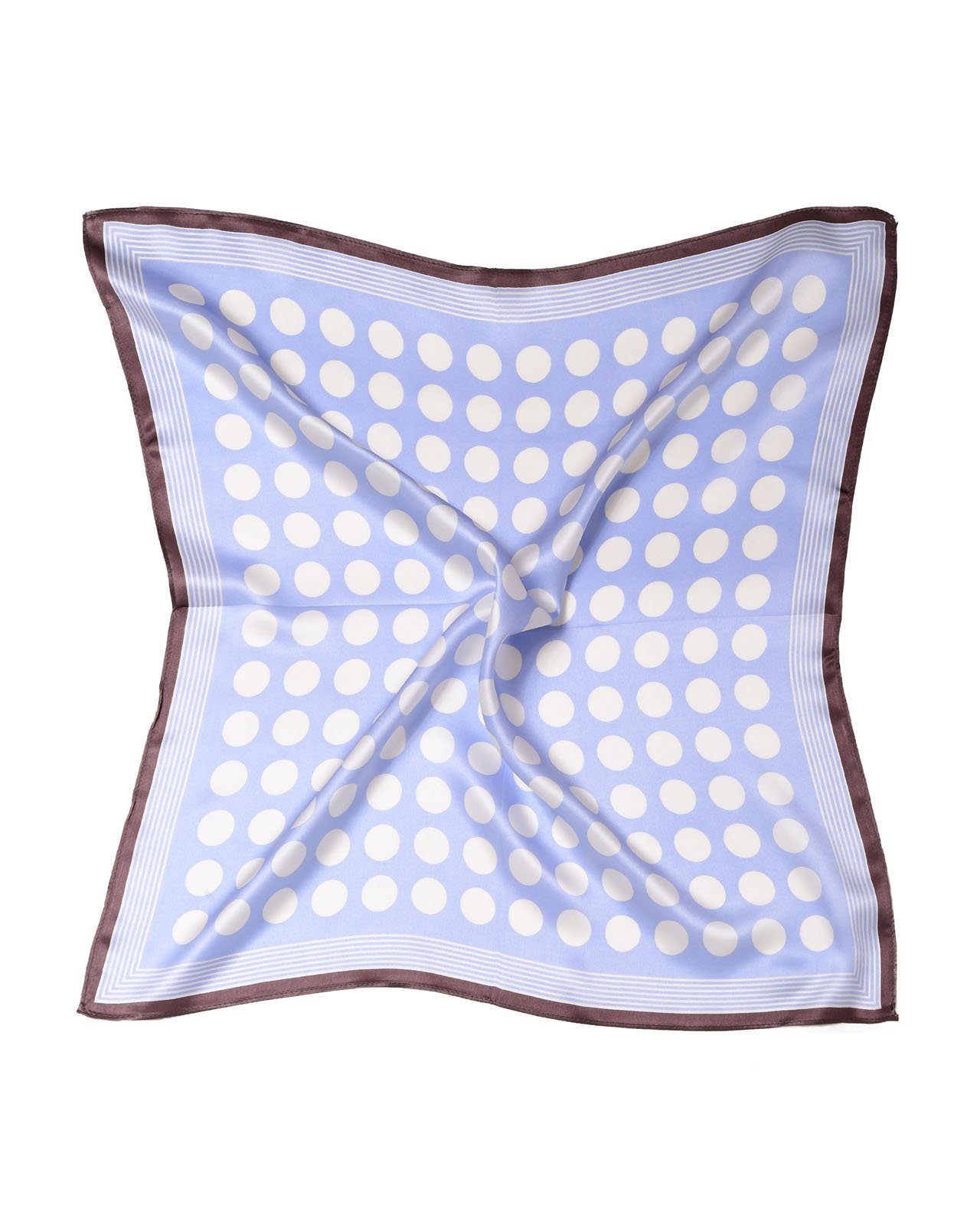 MayTree Seidentuch quadratisch,grosse Punkte 53x53 cm, Nickituch, Bandana-Schal, (Stück), 100% Seide