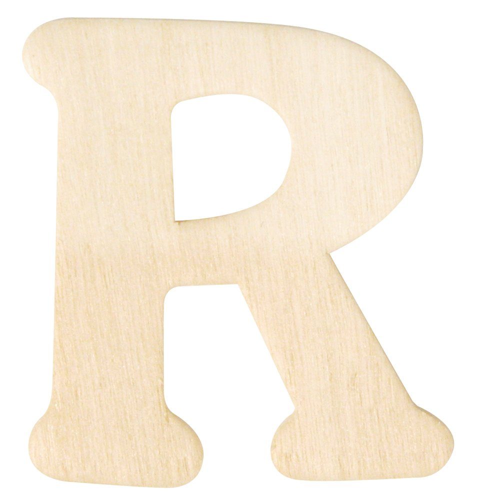 D04cm Buchstaben Deko-Buchstaben R Holz Rayher
