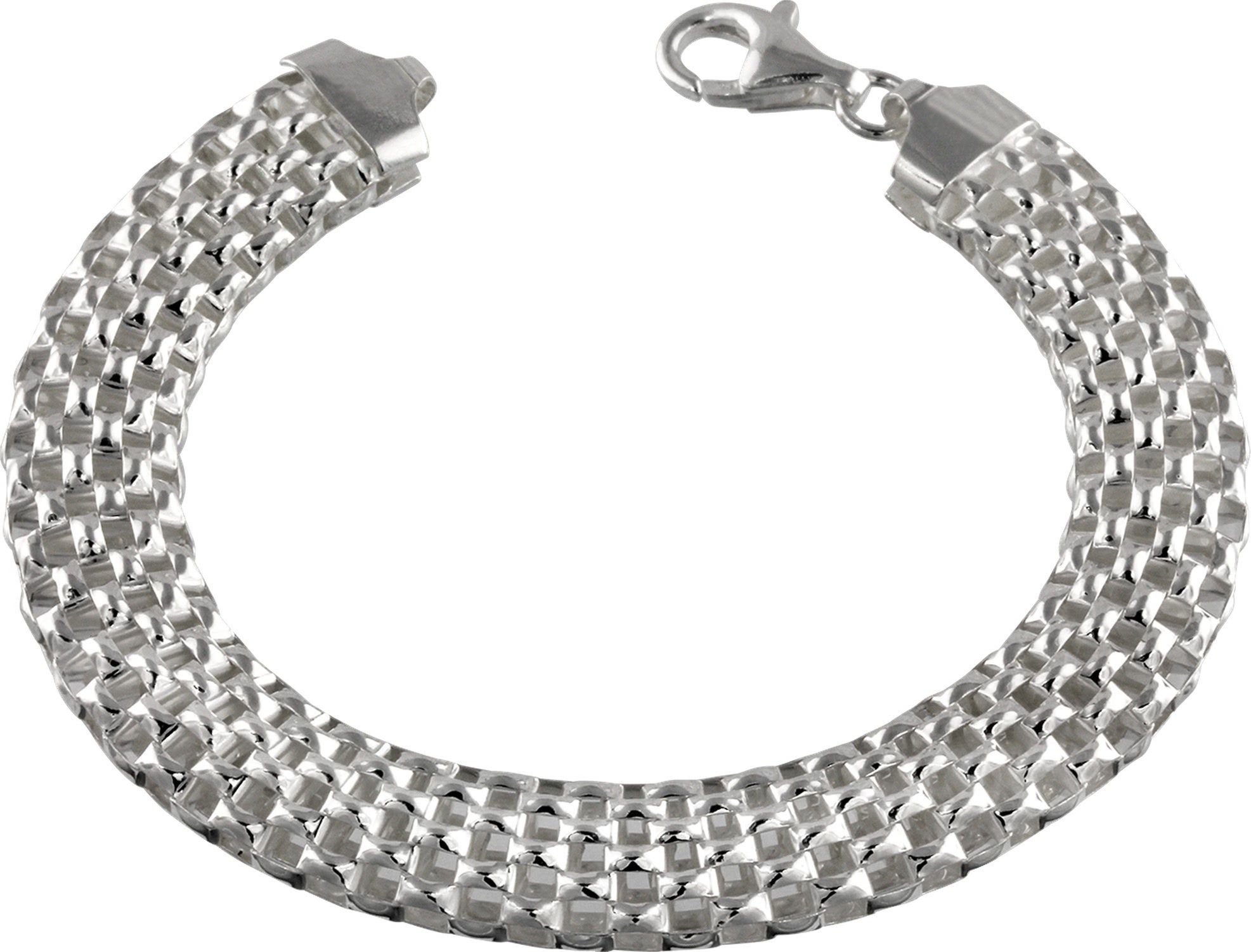 SilberDream Silberarmband SilberDream Armschmuck 20cm silber (Armband), Damen Armband (Geflecht) ca. 20cm, 925 Sterling Silber, Farbe: silber