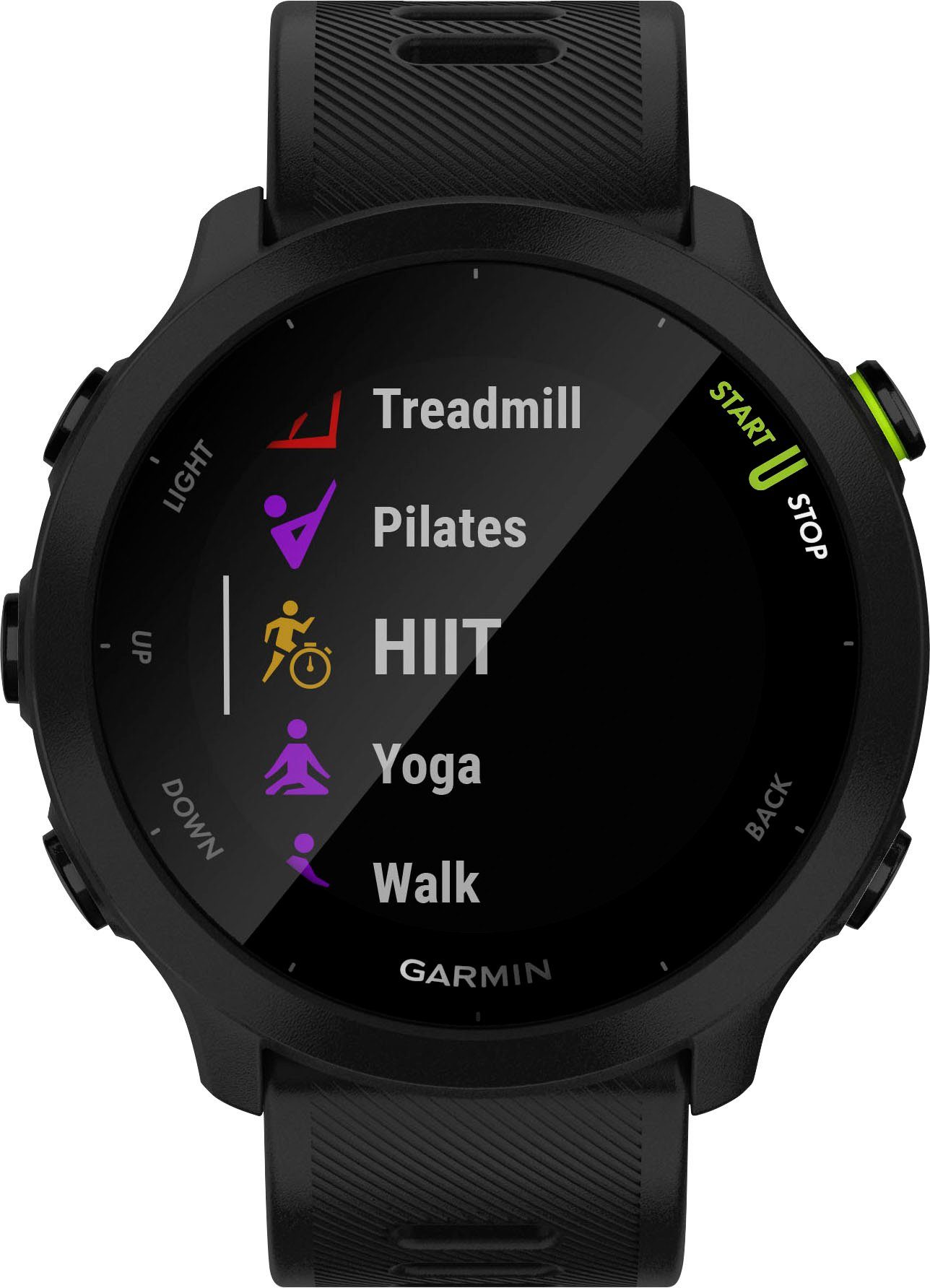 Garmin FORERUNNER 55 GPS-Laufuhr Smartwatch schwarz Zoll, | (2,64 cm/1,04 Garmin), schwarz Multisport