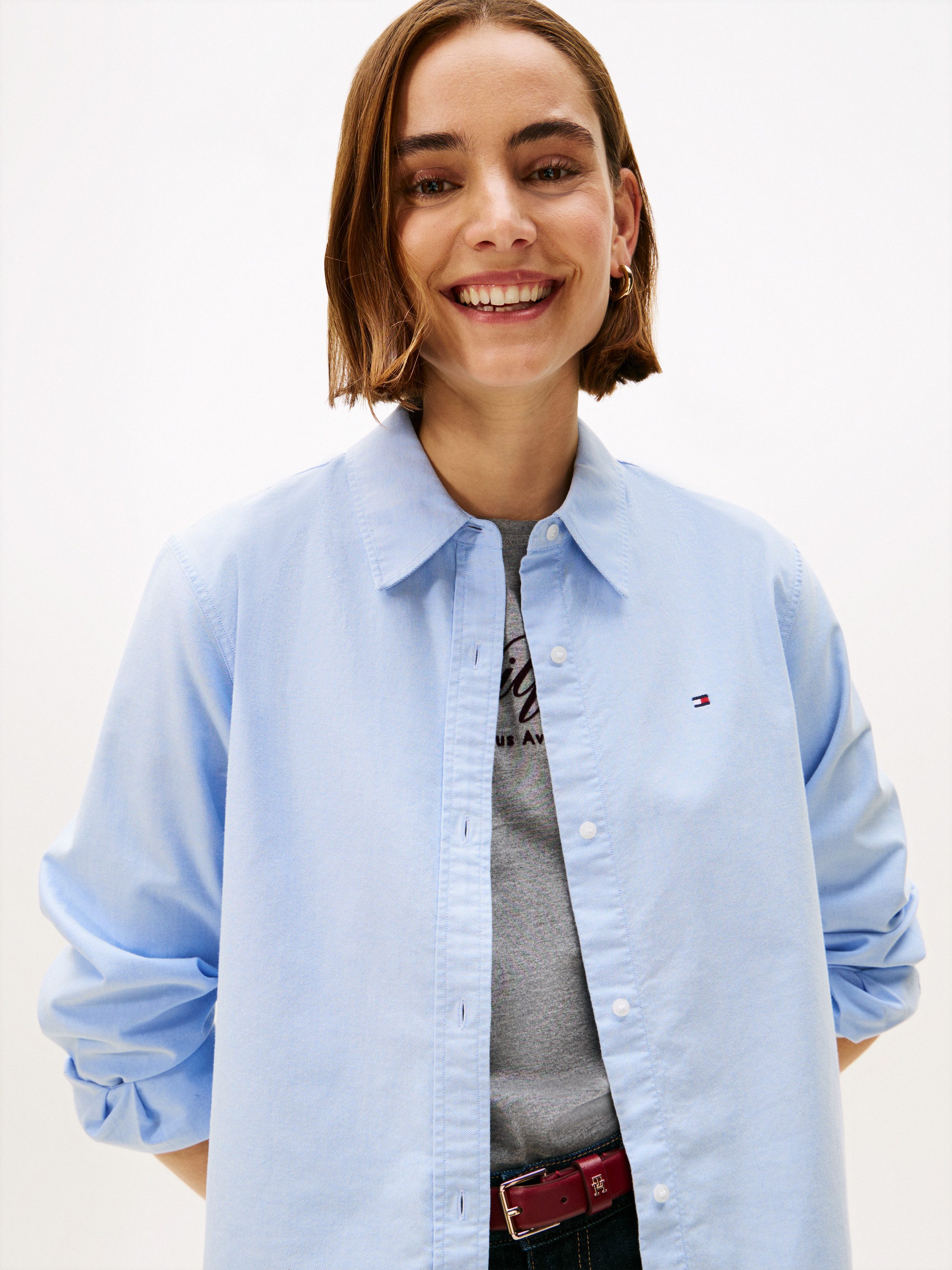 Tommy Hilfiger Hemdbluse OXFORD RELAXED FIT günstig online kaufen