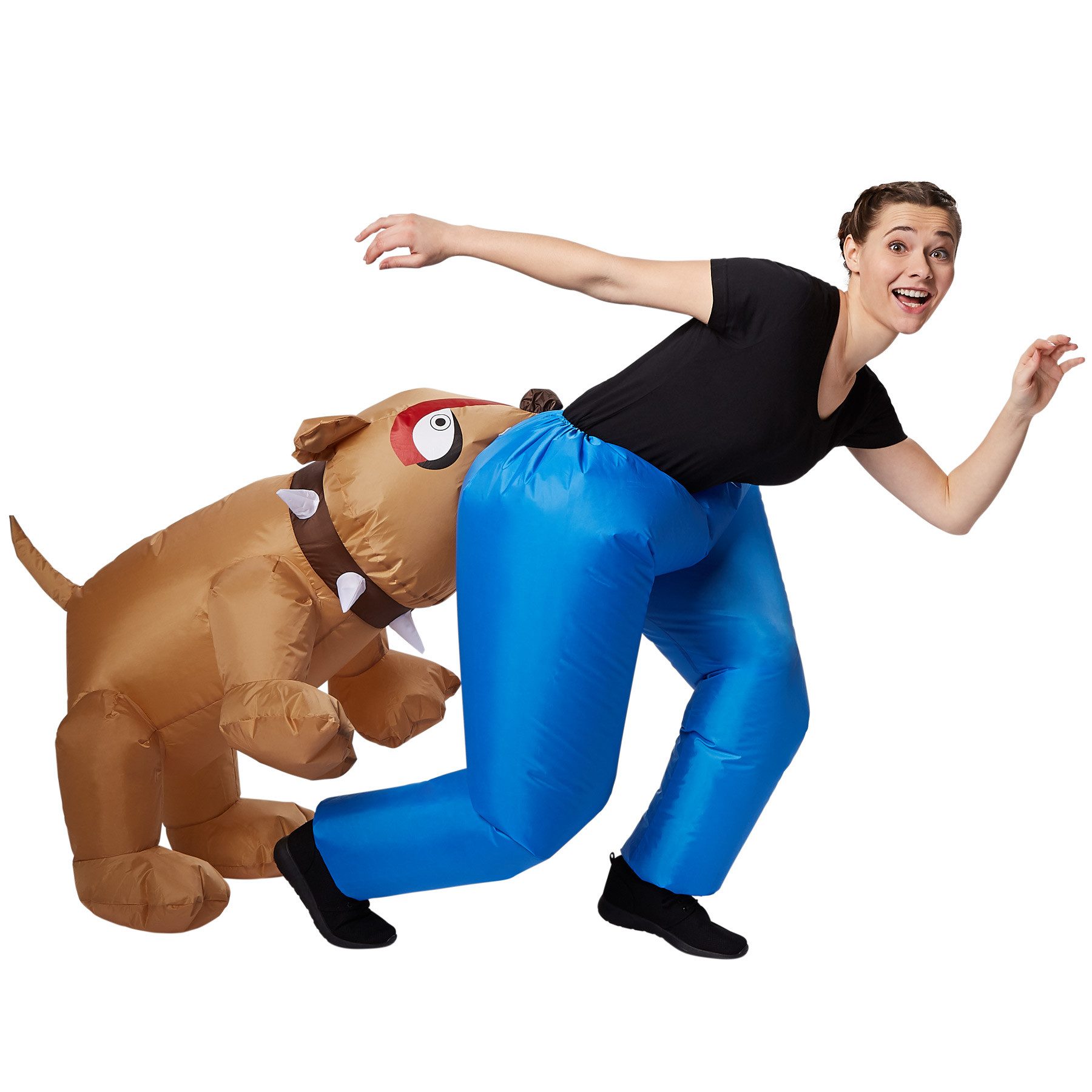 dressforfun Kostüm Selbstaufblasbares Kostüm Hund, Batteriebetrieben, innerhalb von Sekunden aufgeblasen