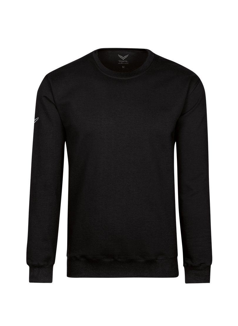 Biobaumwolle Trigema Sweatshirt TRIGEMA Sweatshirt aus schwarz