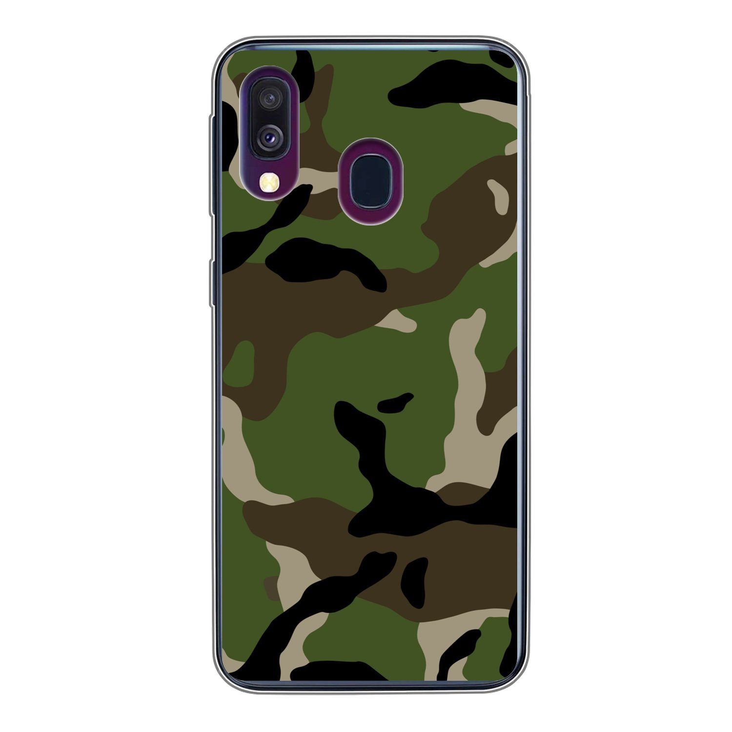 Handyhülle für Samsung Galaxy A40 Militärisches Tarnungsmuster