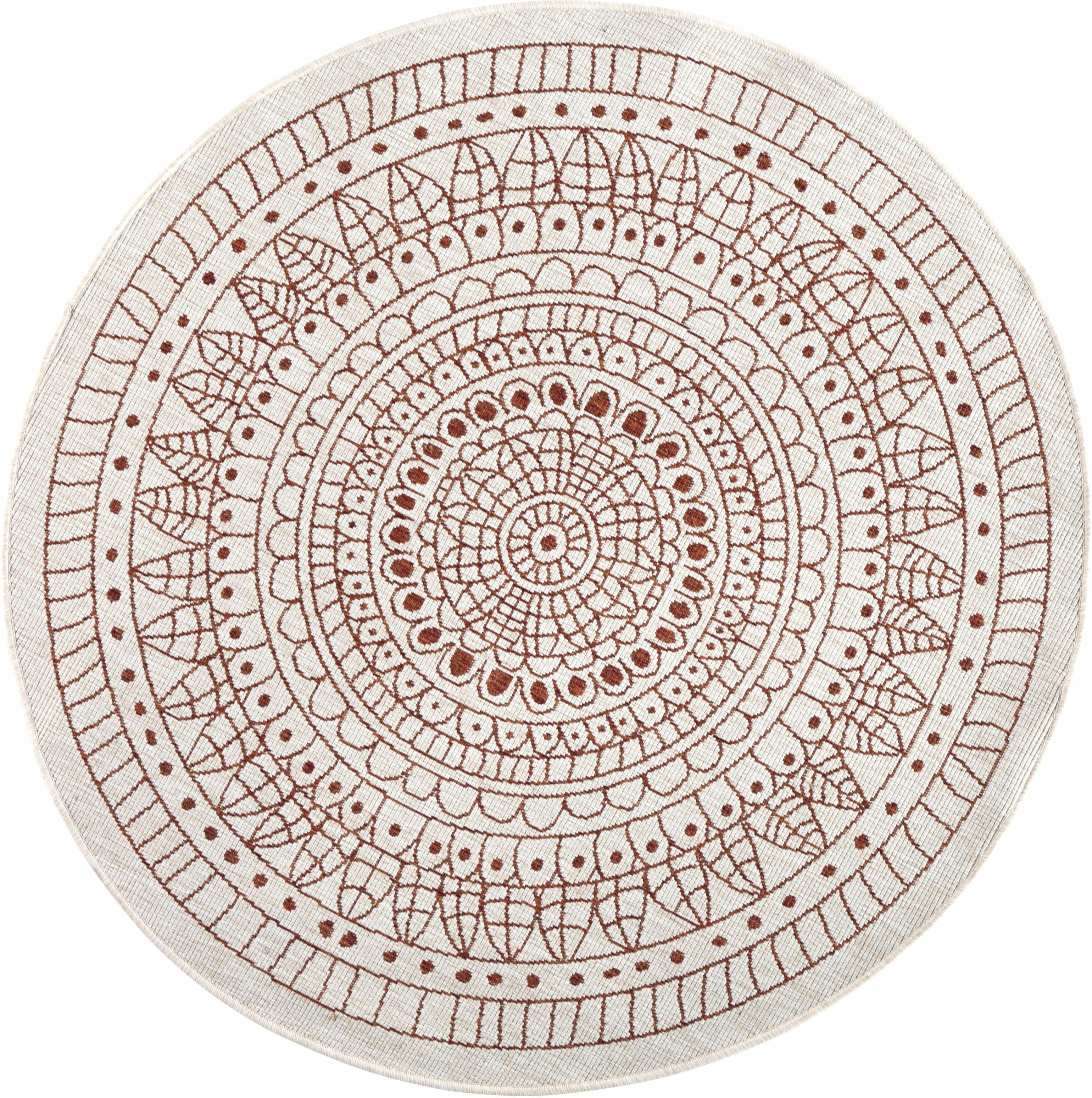 HANSE Home Teppich Porto Wendeteppich, rund, Höhe: 5 mm, In-& Outdoor, Wetterfest, Balkon, Garten, Wohnzimmer, Wasserfest. Reduzierter Preis € 56,63. Unverbindliche Preisempfehlung € 99,90