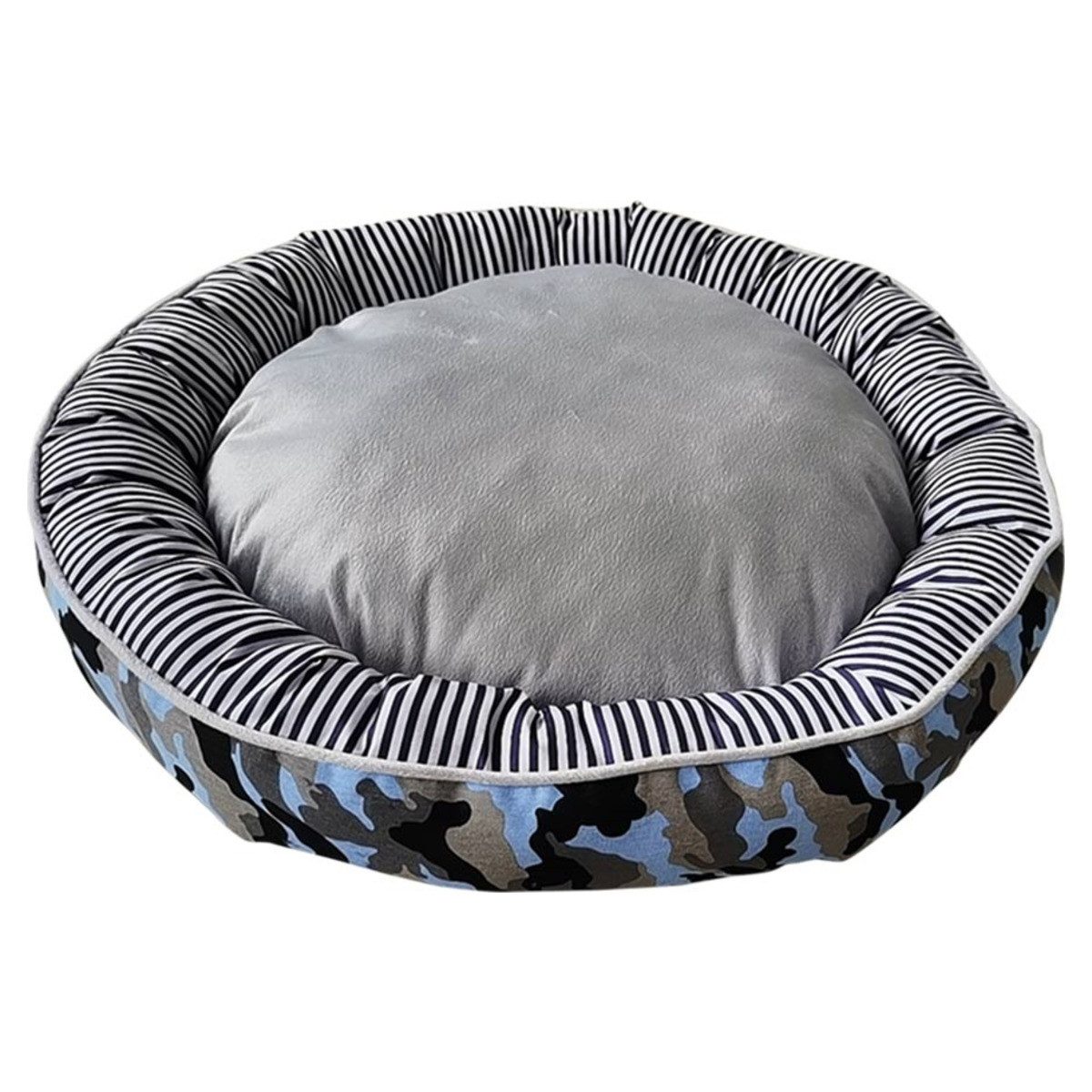 Nobby Tierbett Komfortbett Donut Elio blau camouflage