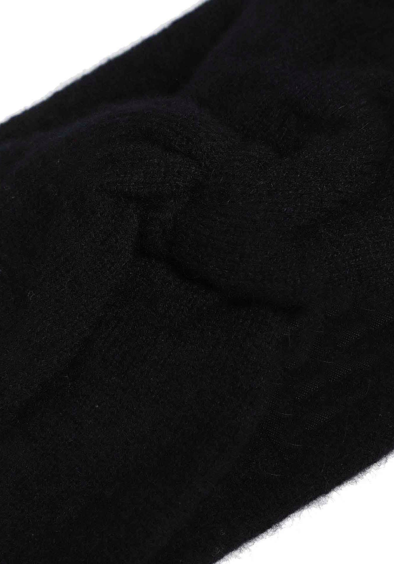 schwarz Cashmere Stirnband Zwillingsherz Reines