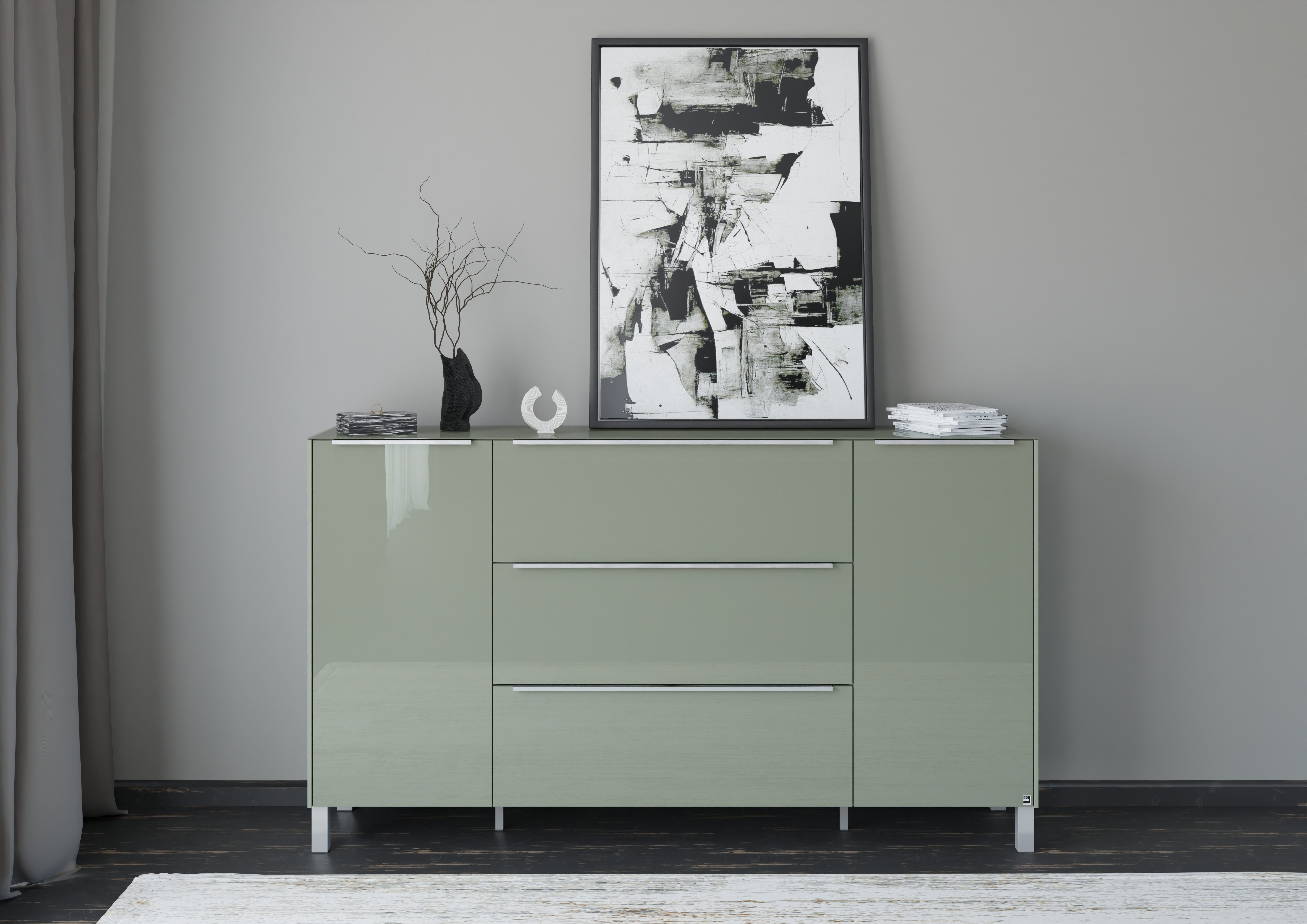 set one by Musterring Sideboard Reno (1 St), Mit Vierkantfuß in diversen Farben, 106 cm Höhe & Farbauswahl
