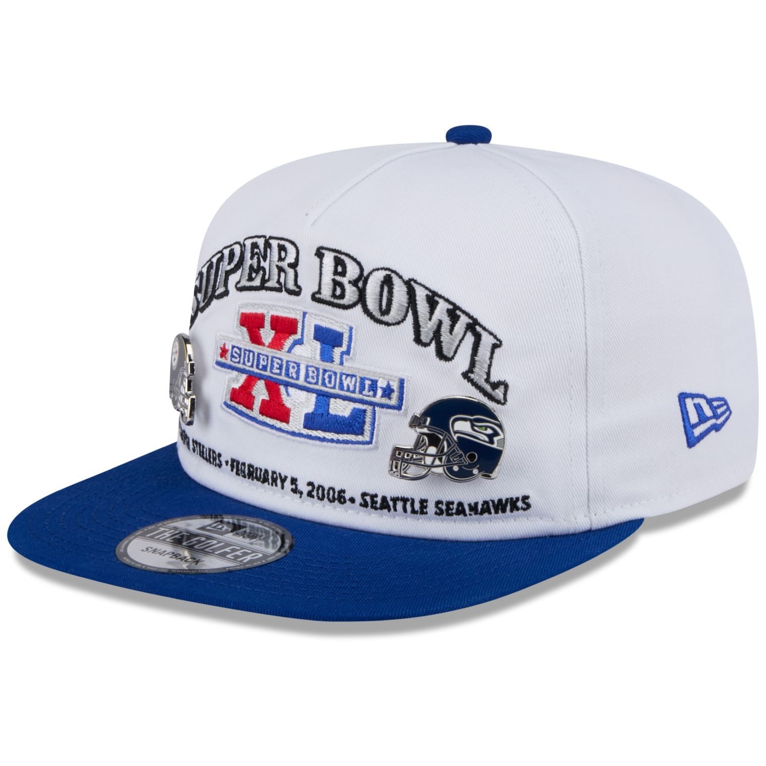 Snapback Cap Golfer SUPER BOWL PIN Steelers Seahawks
