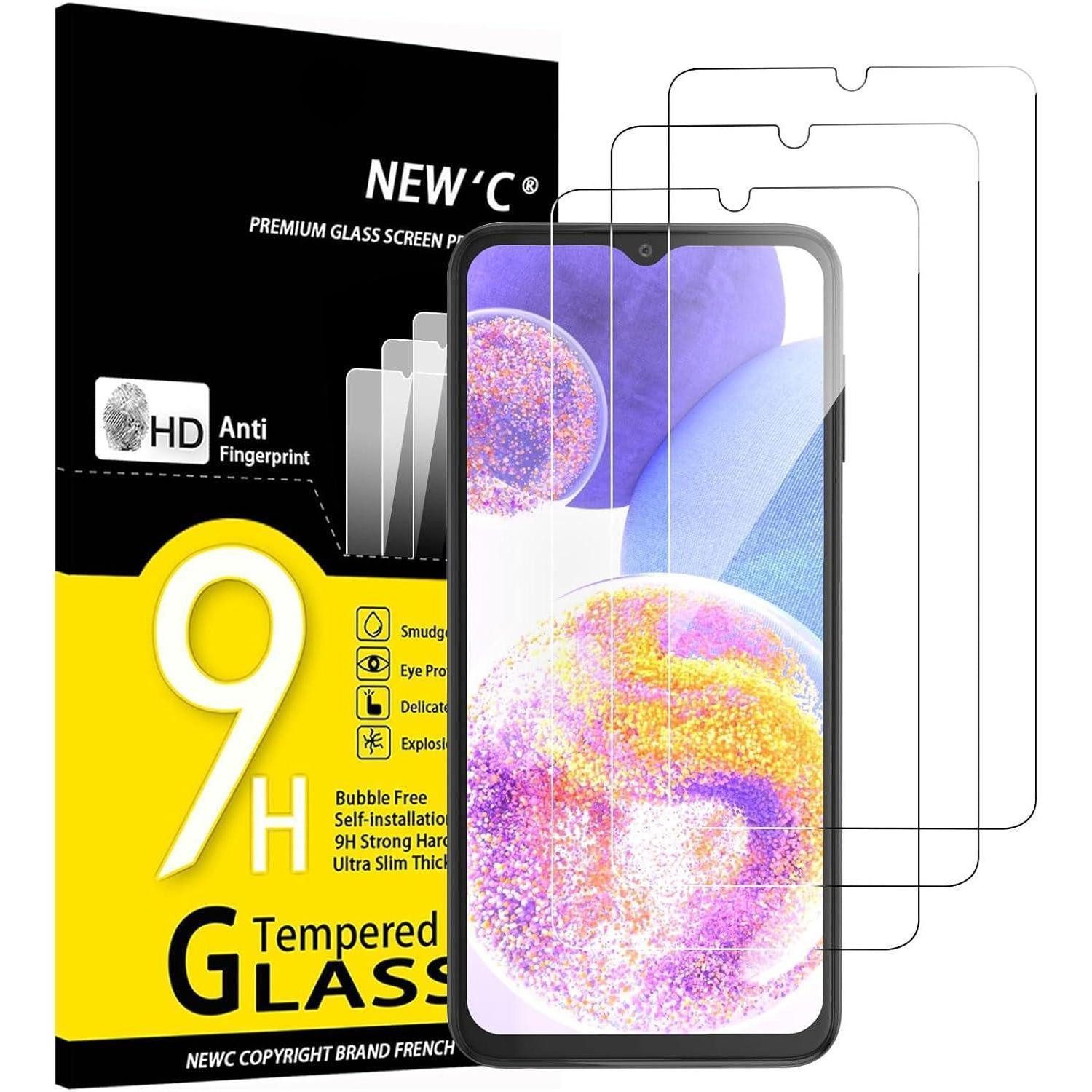 LuxusKollektion Displayschutzglas Panzer Schutz Glas Samsung Galaxy A23 4G 5G 3er Pack 9H HD Schutzfolie, 3 Stück