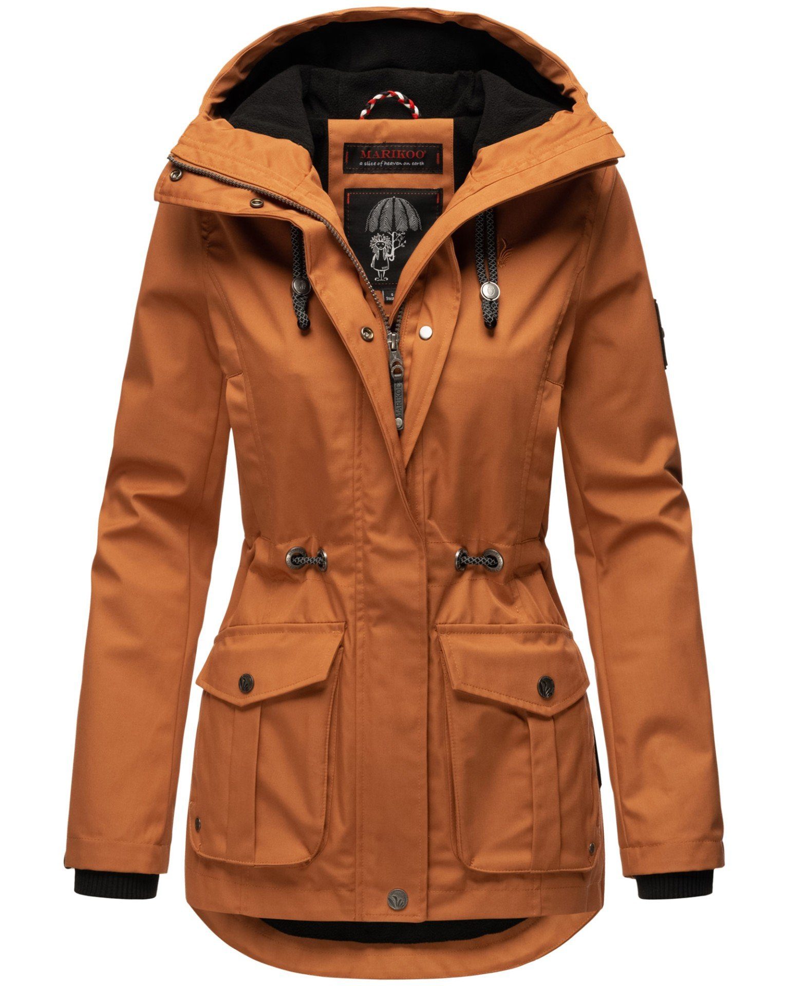 Marikoo Outdoorjacke Babetaa Princess mit verstellbarer Kapuze cinnamon