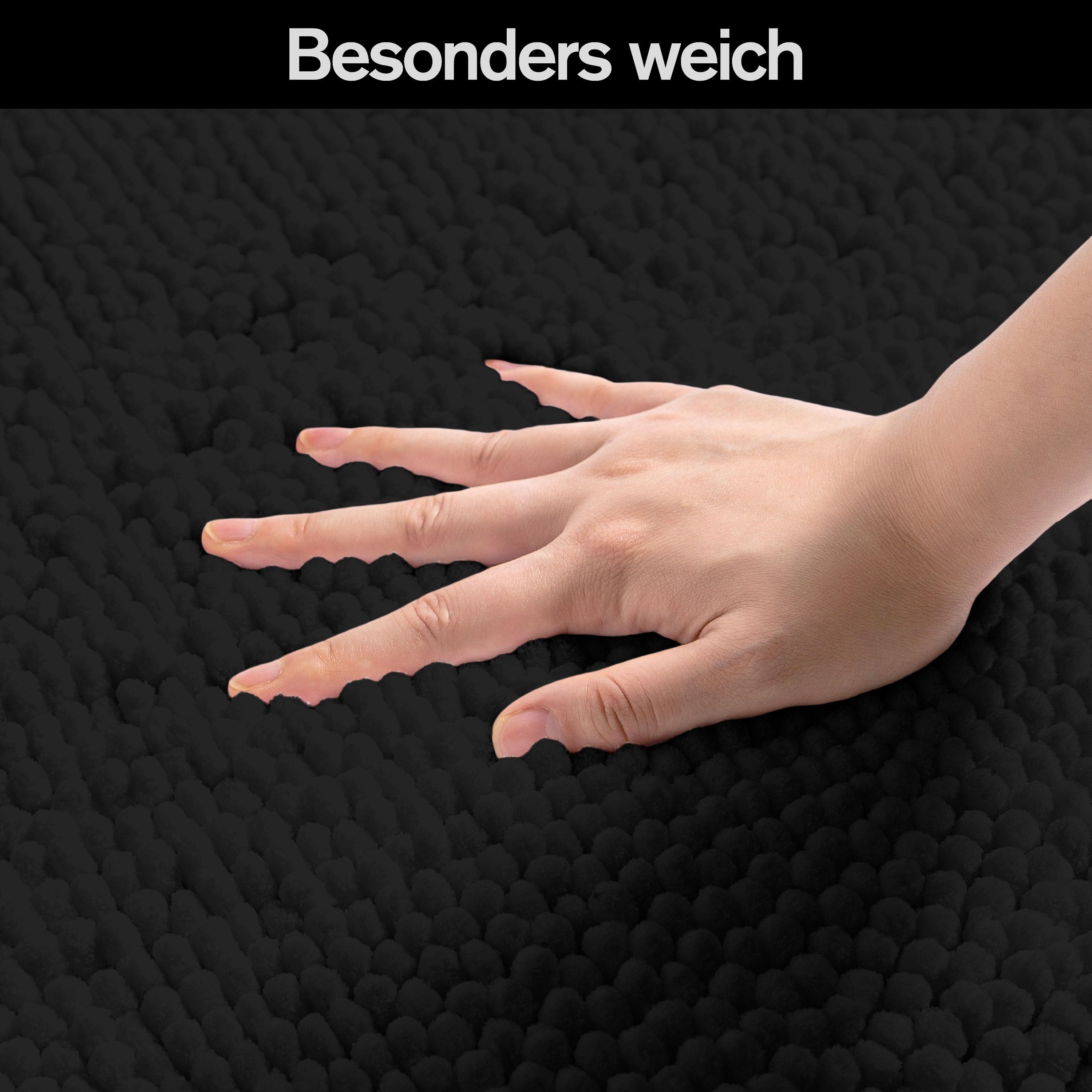 OTTO home Badematte Vanessa Chenille, Standard & Premium, 15cm oder 20cm, auch als 2er Set, rutschhemmend beschichtet, schnell trocknend, strapazierfähig, fußbo – Bild 4 von 5