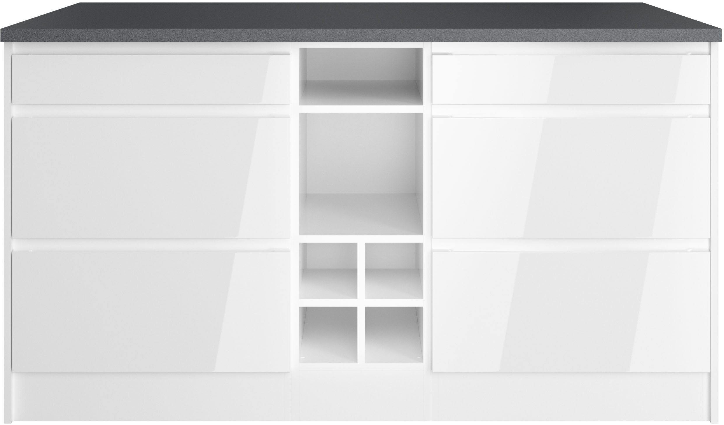 KOCHSTATION Kücheninsel "KS-Virginia" Breite 153 cm, MDF-Fronten, Flaschenr günstig online kaufen