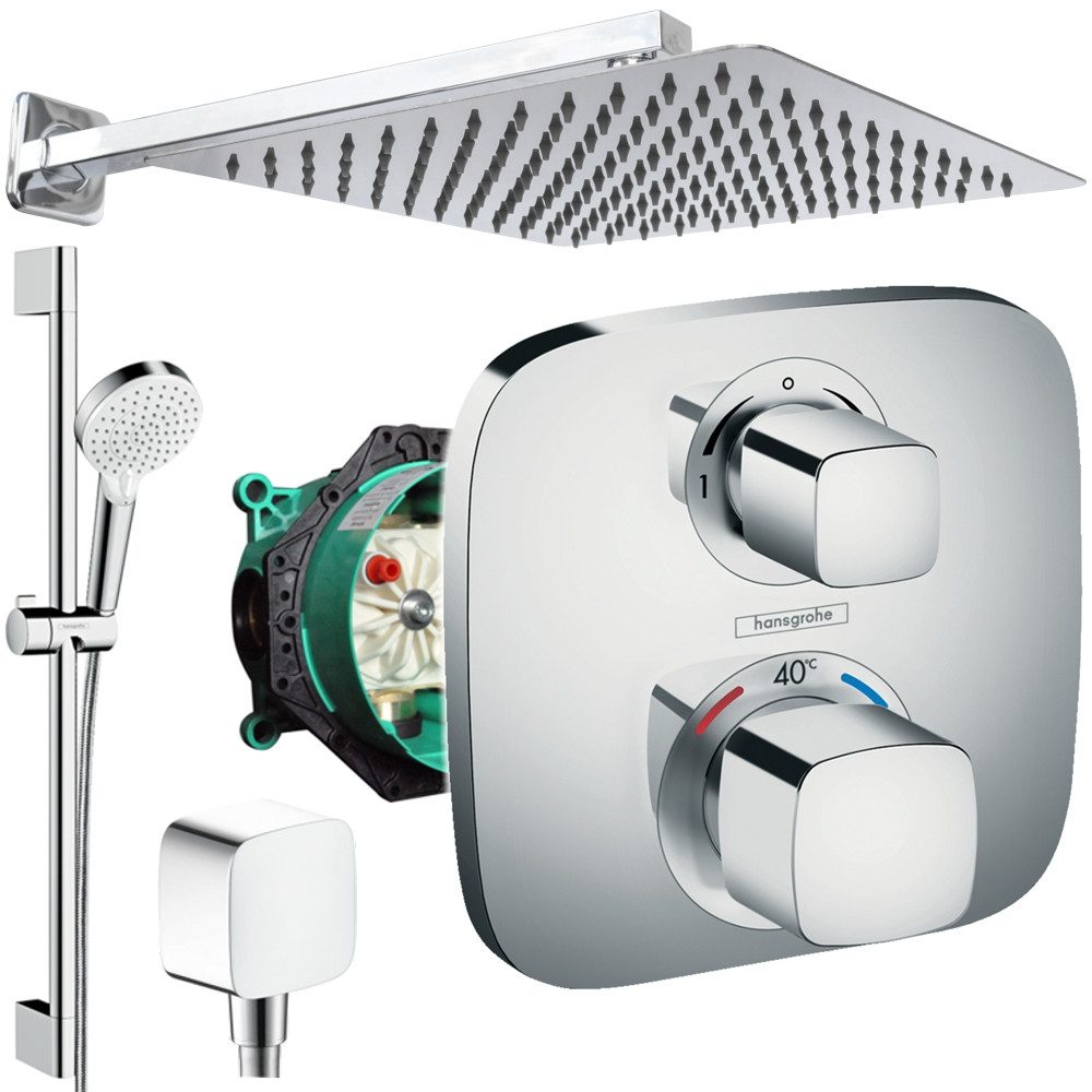 Hansgrohe und Jowi Duscharmatur Ecostat E Thermostat, Unterputz Duschsystem günstig online kaufen