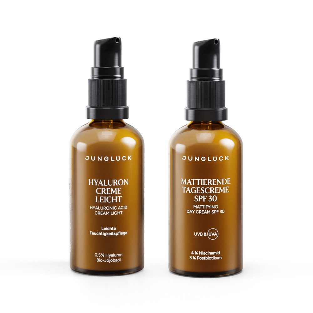 JUNGLÜCK Hautpflege-Set Light Day & Night Kombi mit SPF 30, 1-tlg., Spendet Feuchtigkeit, schützt mit SPF 30 & pflegt schwerelos