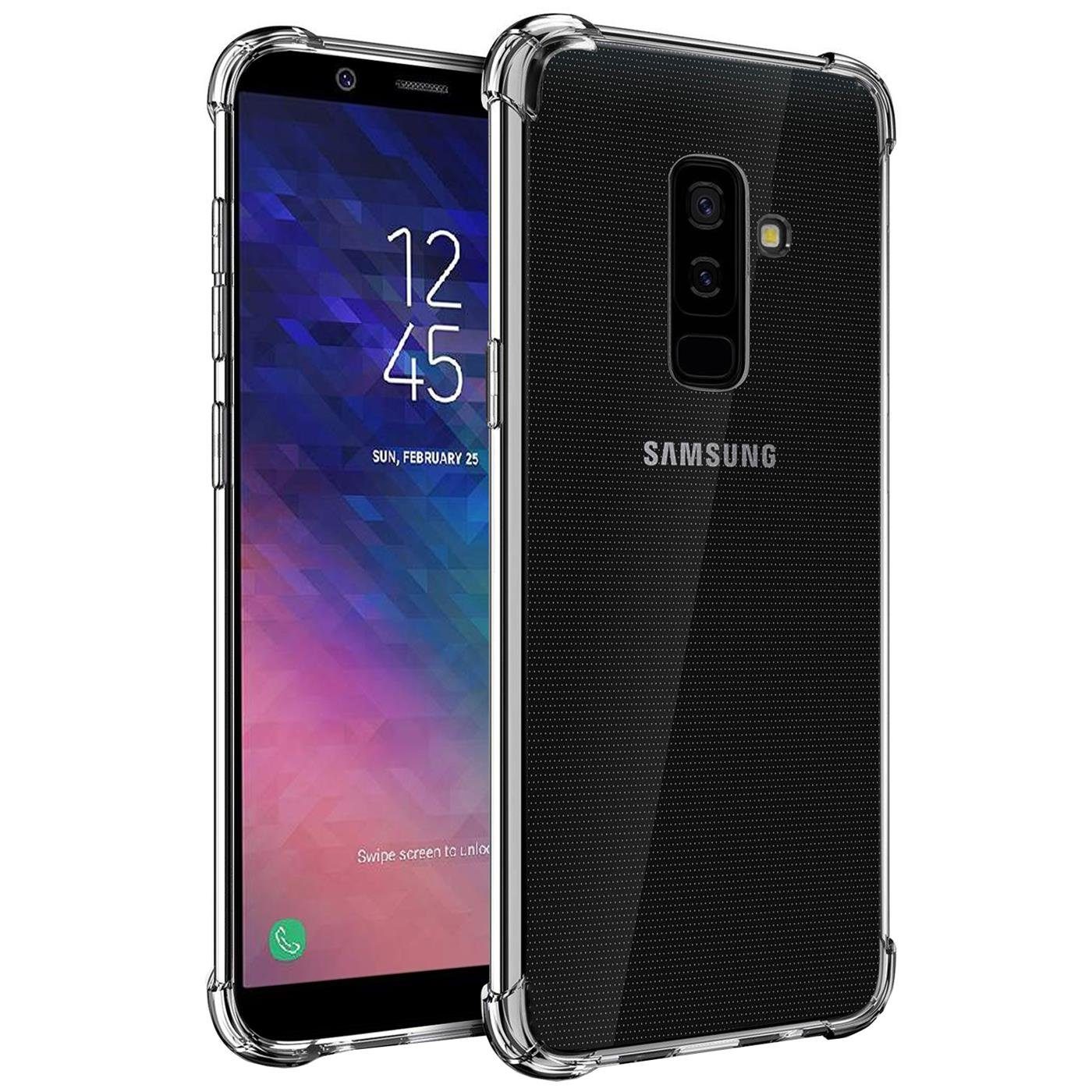CoolGadget Handyhülle Anti Shock Rugged Case für Samsung Galaxy A6 Plus 6 Zoll, Slim Cover mit Kantenschutz Schutzhülle für Samsung A6 Plus Hülle