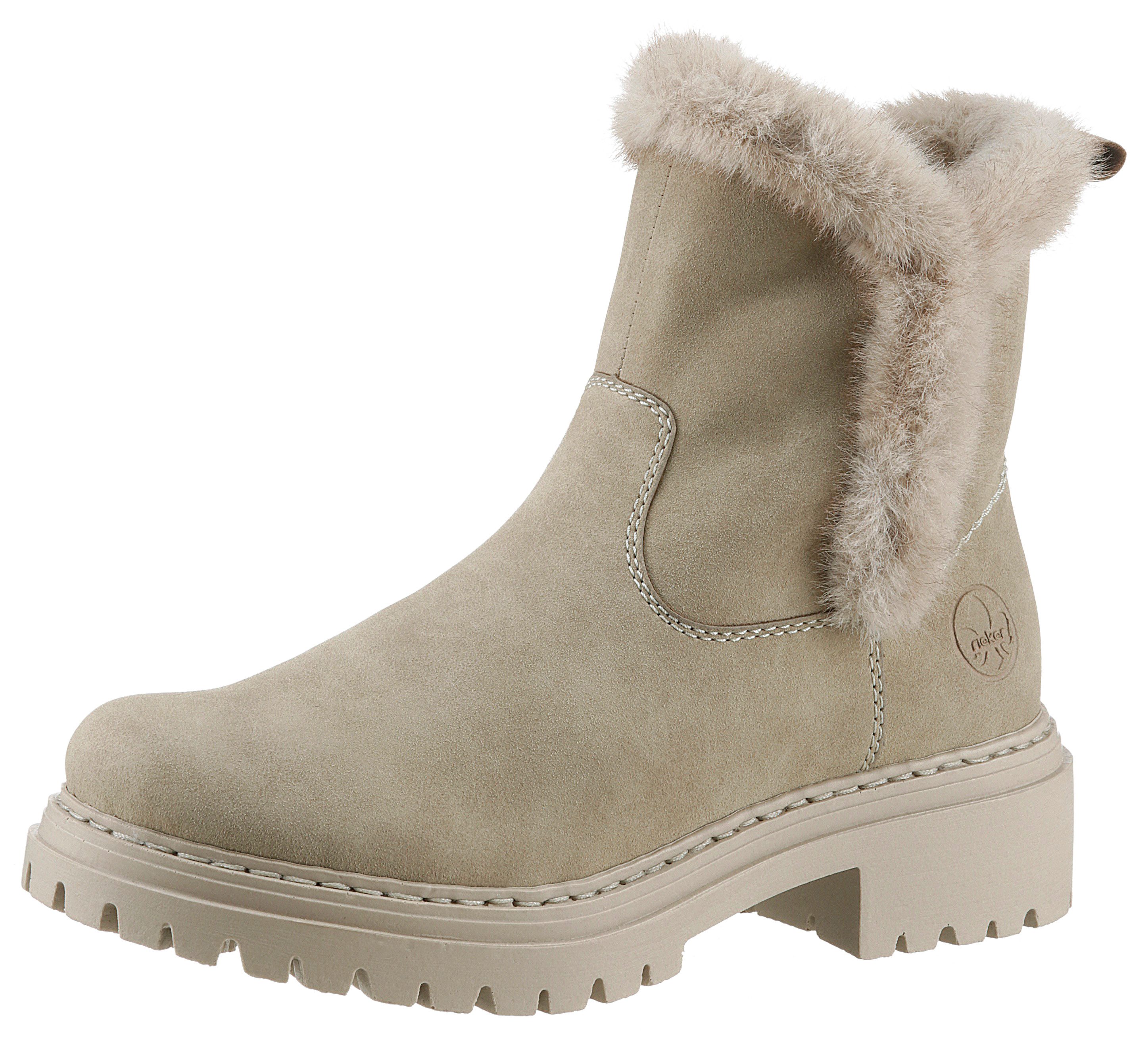Rieker Winterstiefelette, Winterboots, Profilsohle, Blockabsatz, mit günstig online kaufen