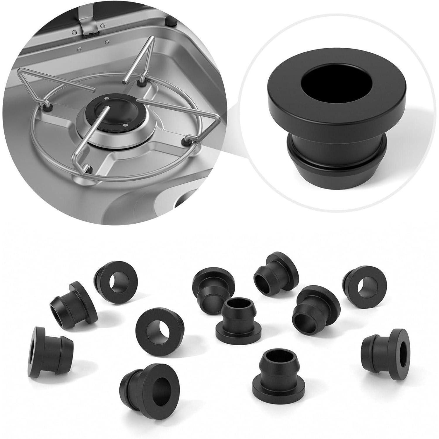 LuxusKollektion Kochtopf 12er Set Gummidurchführungen für Topfstützen 5mm, hitzebeständige