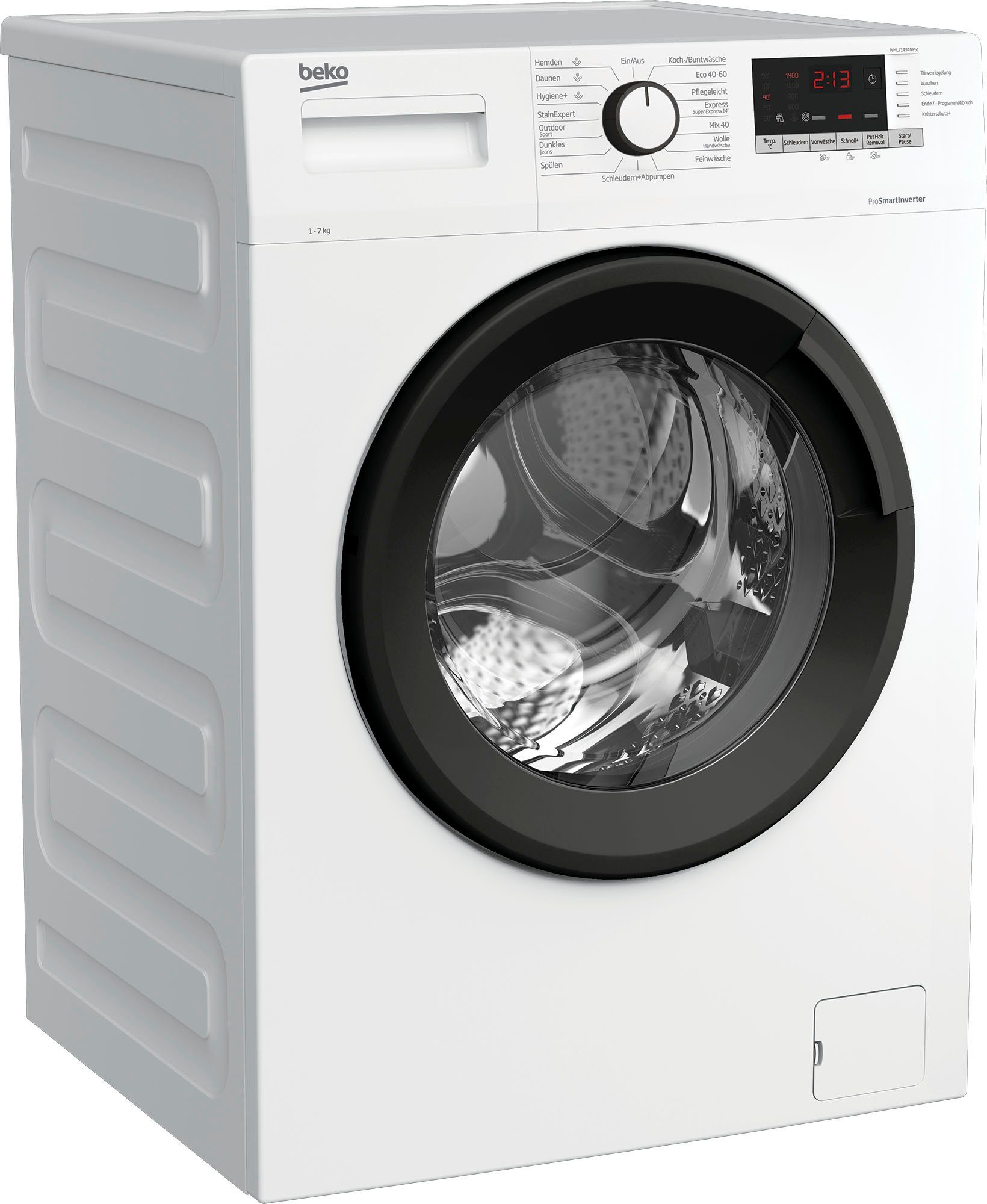 BEKO Waschmaschine WML71434NPS1, 7 kg, 1400 U/min, ProSmart Inverter Motor