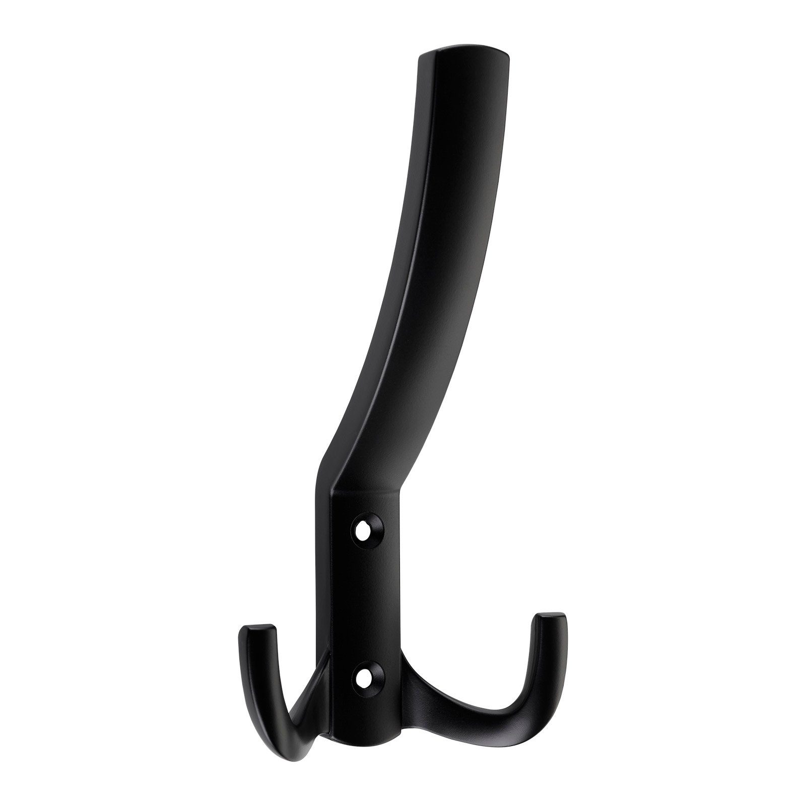 SO-TECH® Garderobenhaken JULIE STRONG - extra stabile Ausführung - Lochabstand 32 mm (1 St), Variante lang, Höhe 145,5 mm, Schwarz matt