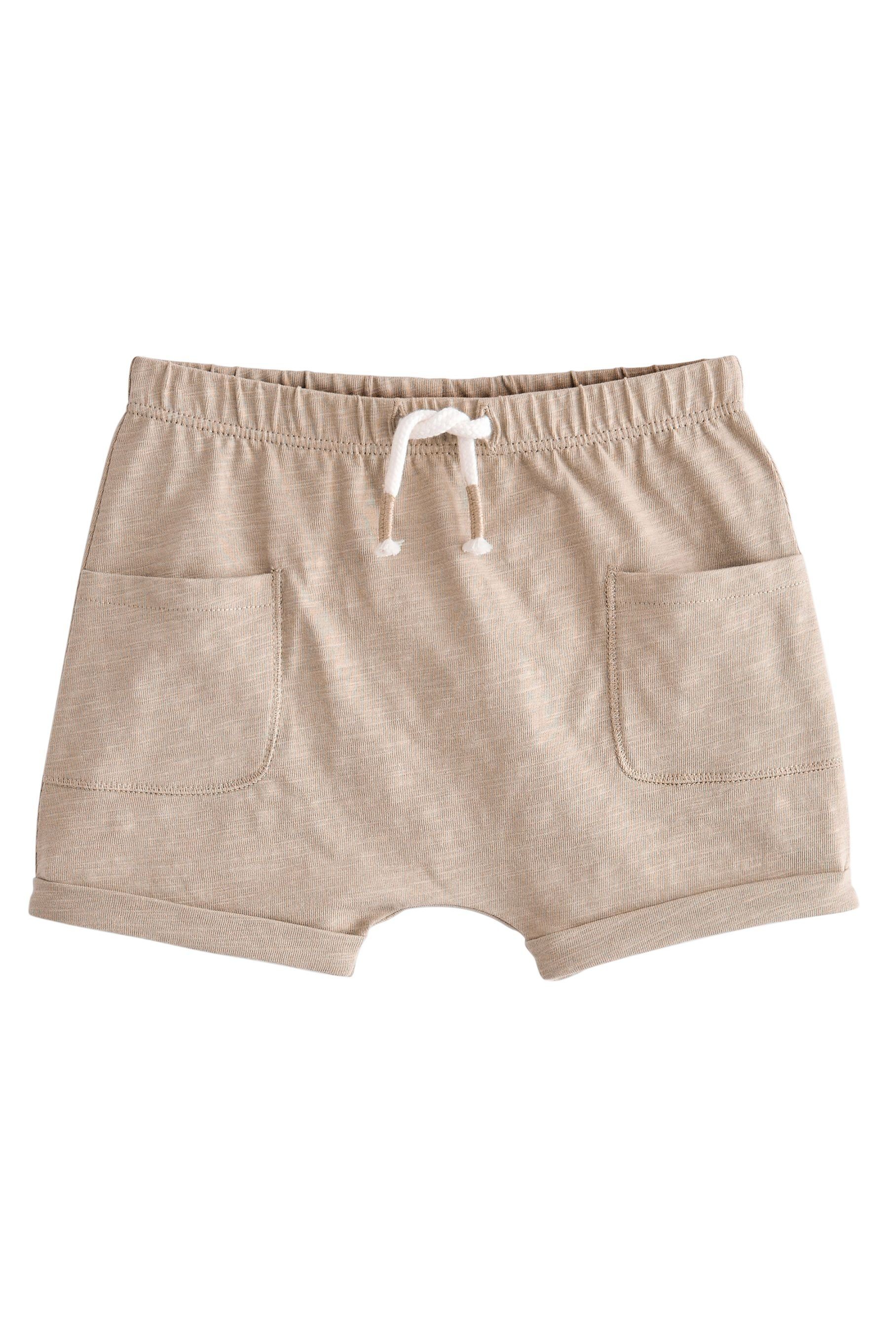 (3-tlg) Natural/Sage Stone Sweatshorts Baby-Jerseyshorts, 3er-Pack Green Next