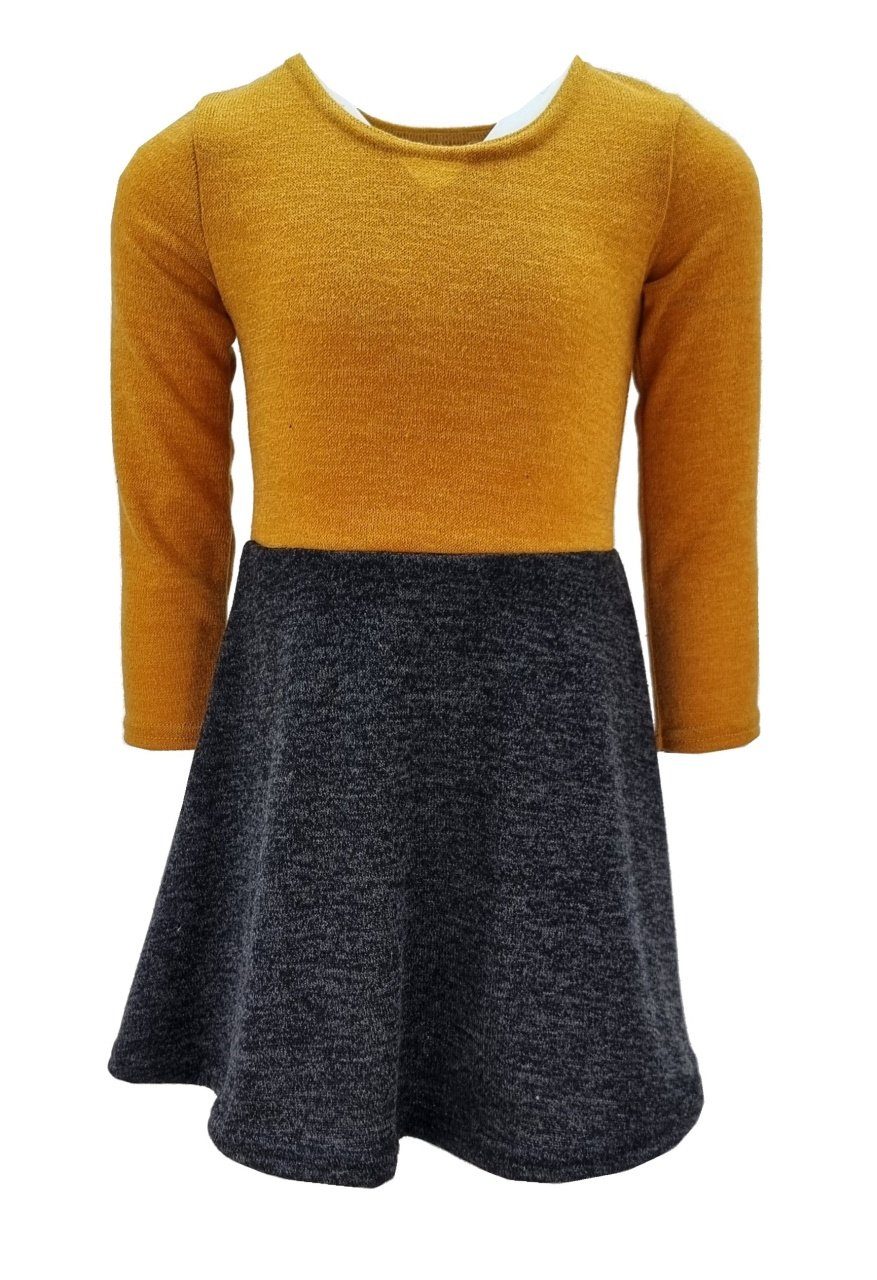 A-Linien-Kleid Mädchen Kleid Strickkleid K38