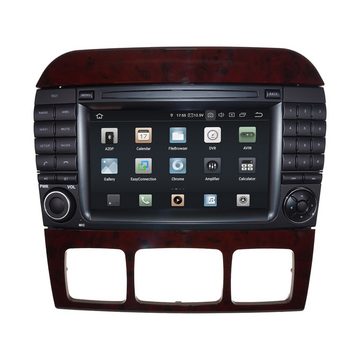 TAFFIO Für Mercedes W220 C215 7" Touchscreen Android Autoradio GPS CarPlay Einbau-Navigationsgerät