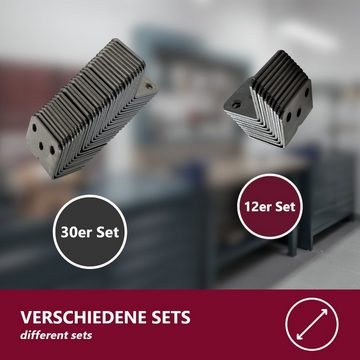 HOOZ Winkelverbinder 12er Set Winkelverbinder - verzinkter Stahl 3x3 cm, (Set, 12-St)