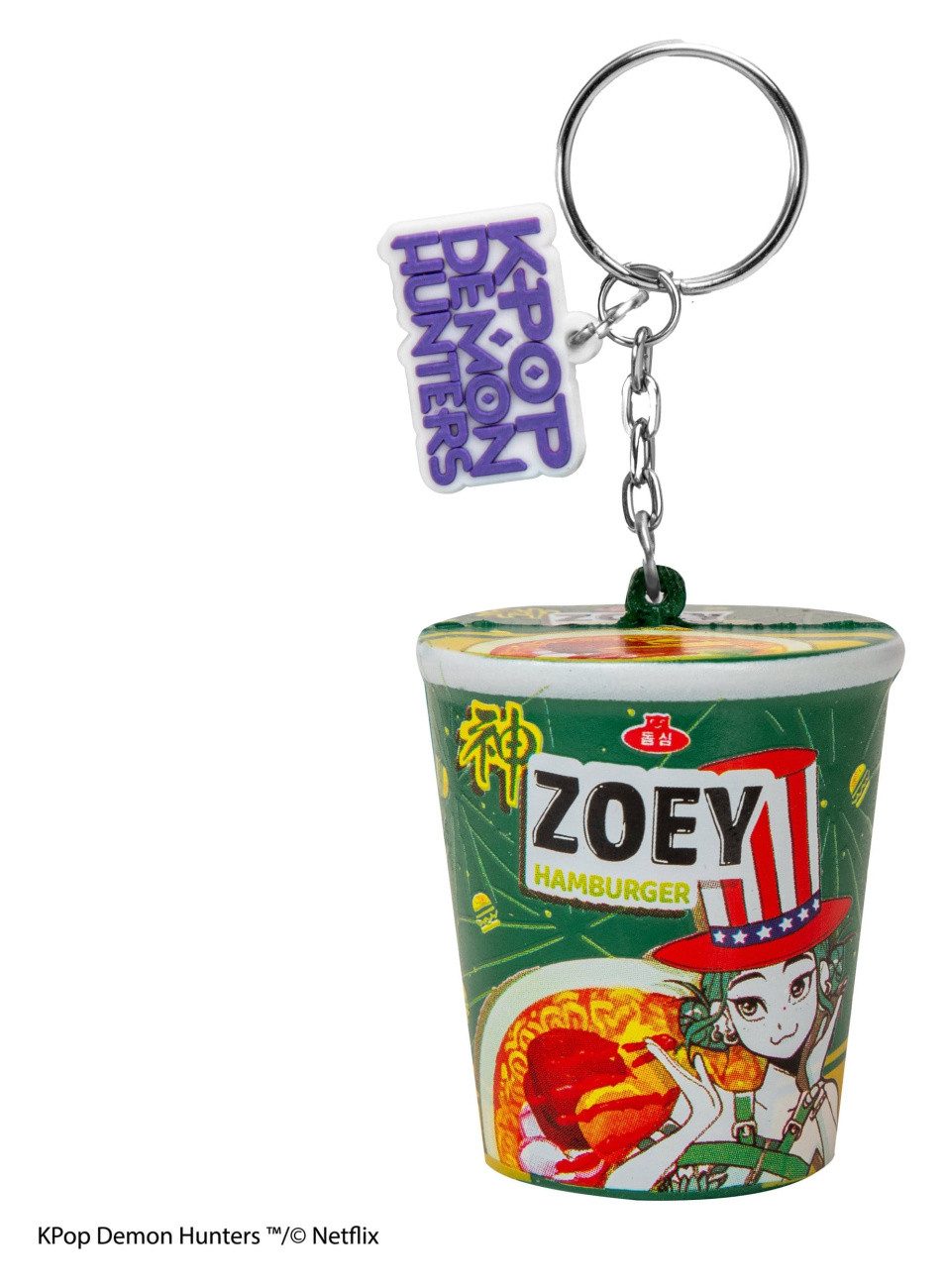 Cinereplicas Schlüsselanhänger KPop Demon Hunters Squishy Schlüsselanhänger Zoey Hamburger Noodles