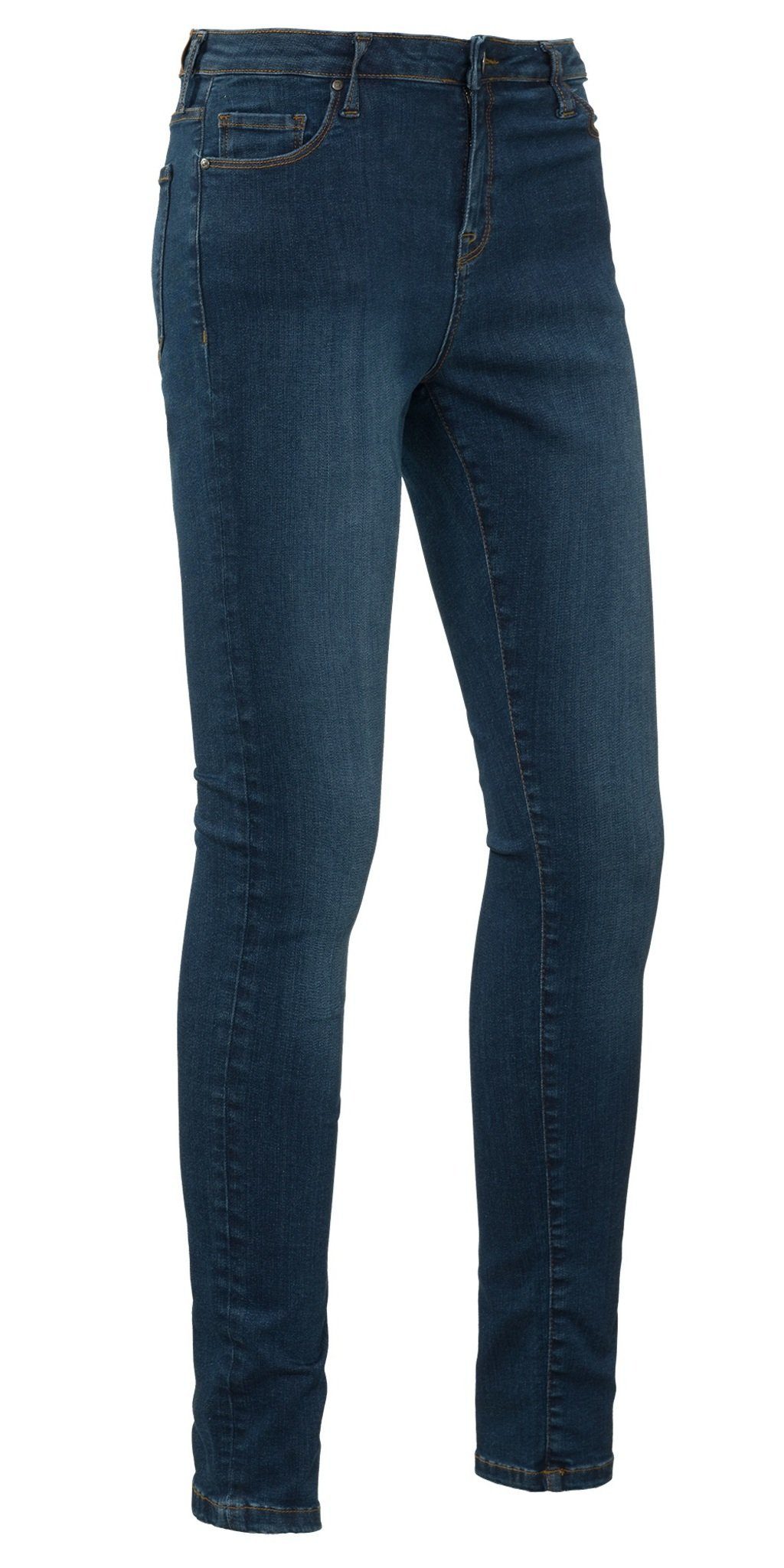 Maison de Paris 5-Pocket-Hose Damen Jeans Hose Kate - Figurbetonende Jeanshose im Five-Pocket-Stil blau c71