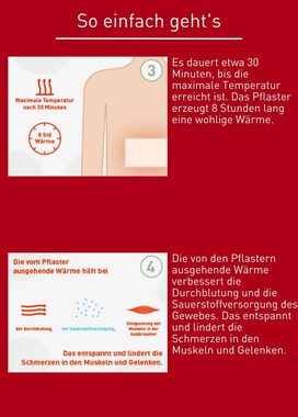 N1 Healthcare Wärmepflaster für den Rücken (4 St), 8 Stunden wohltuende Wärme