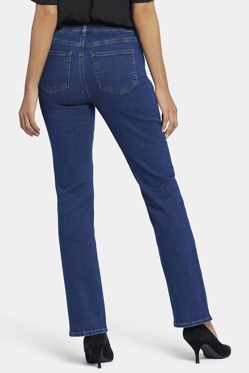 NYDJ Straight-Jeans Ellison High Rise Straight Dunkelblau Premium Denim