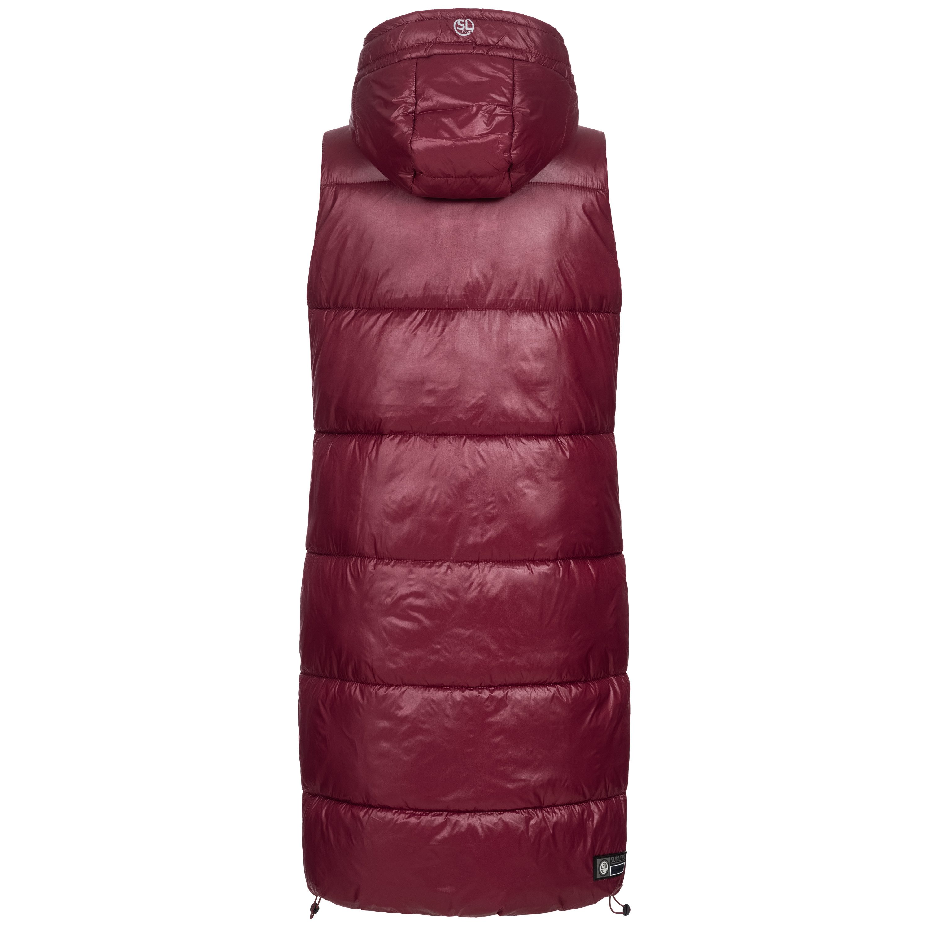 SUBLEVEL Steppweste Damen mit Kapuze Waistcoat lange Winter Weste Bodywarmer Waistcoat